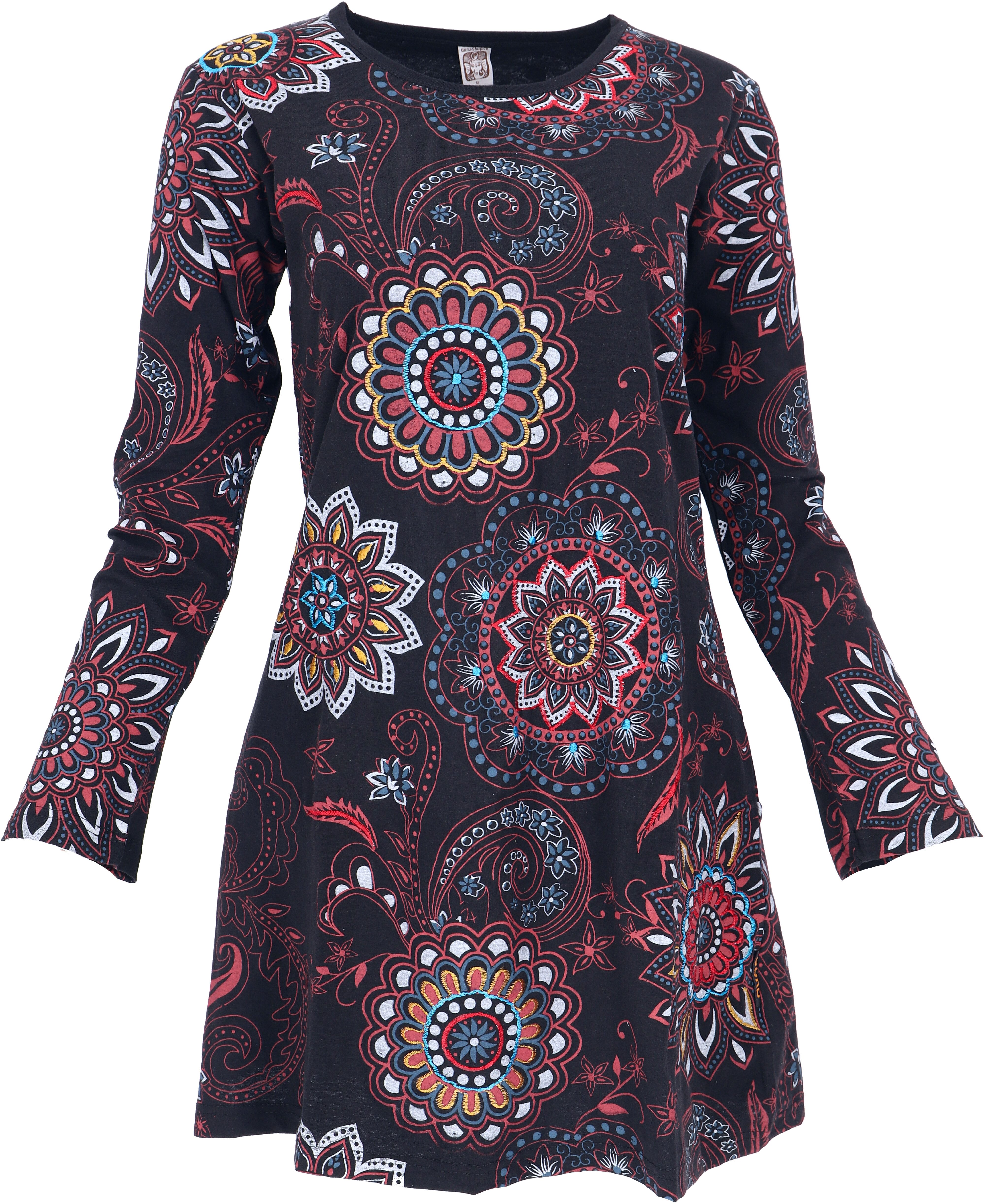 Guru-Shop Midikleid Besticktes Boho chic Minikleid, günstig online kaufen