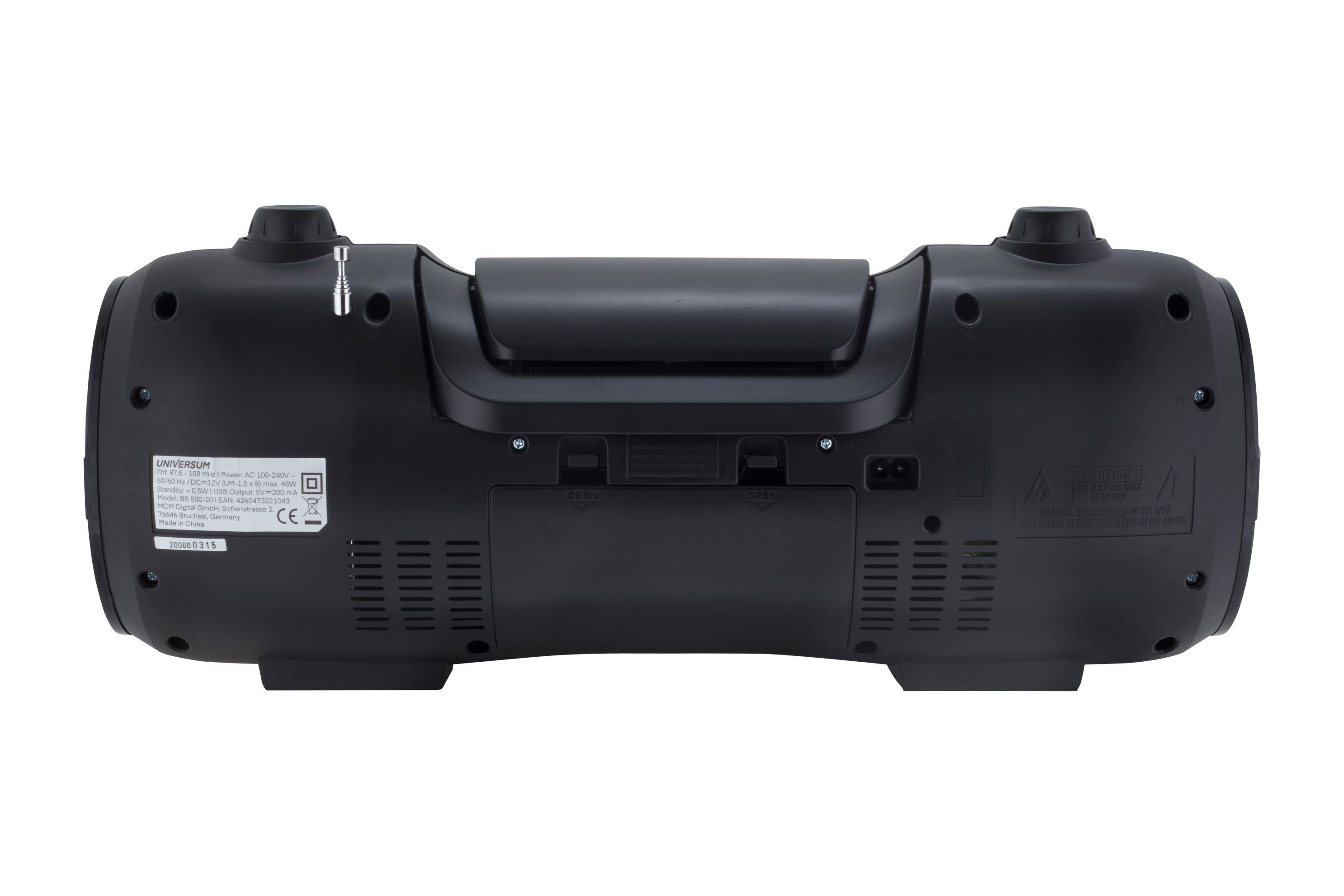 UNIVERSUM* BB 500-20 CD-Player (Boombox mit Radio, CD, MP3, Bluetooth, USB, AUX, Disco LED)