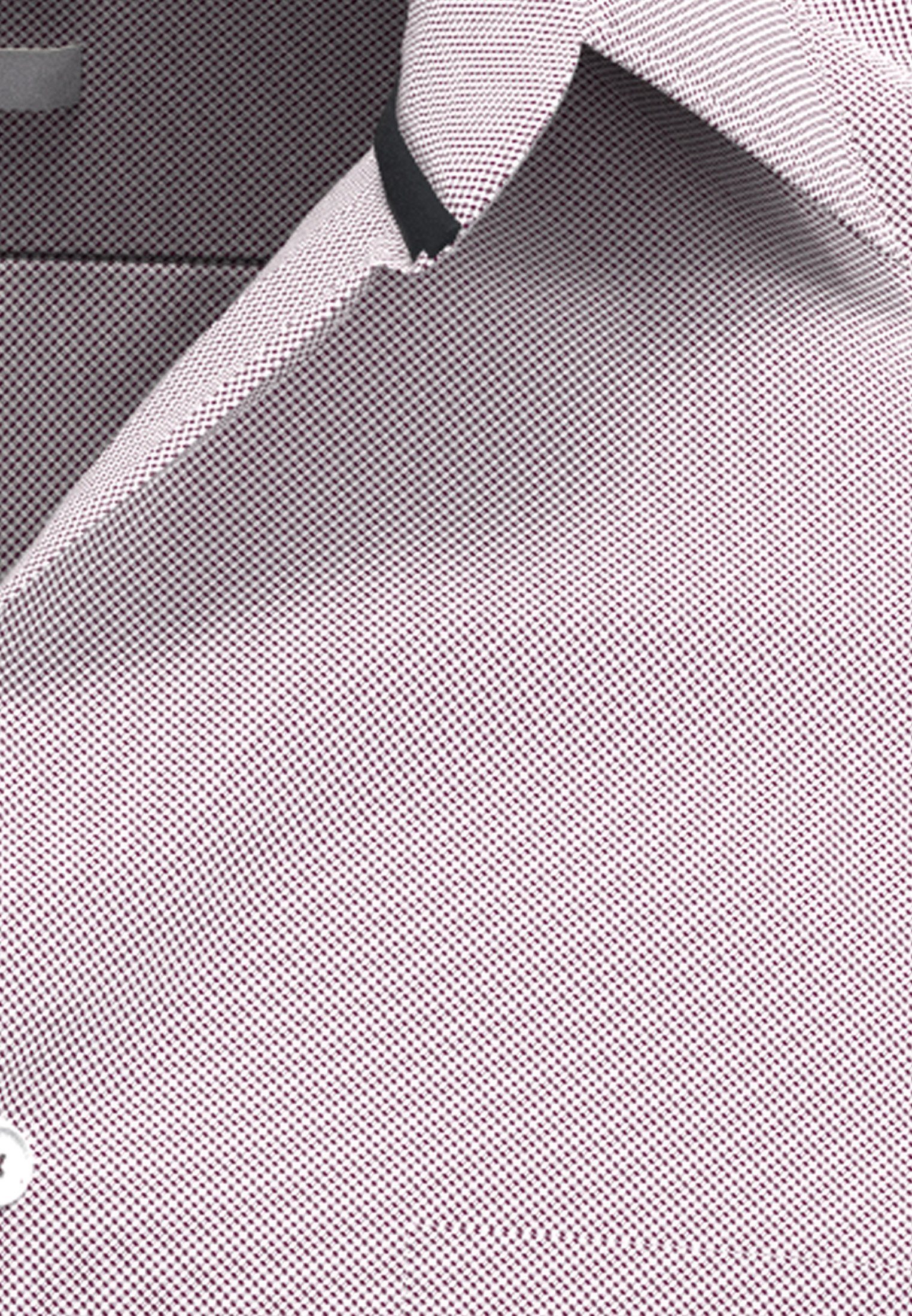 Kentkragen seidensticker Shaped Shaped Uni Rot Businesshemd Langarm