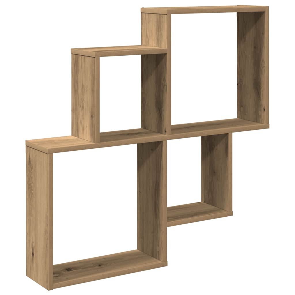 vidaXL Regal Wandregal Artisan-Eiche 80x15x78,5 cm Holzwerkstoff, 1-tlg.