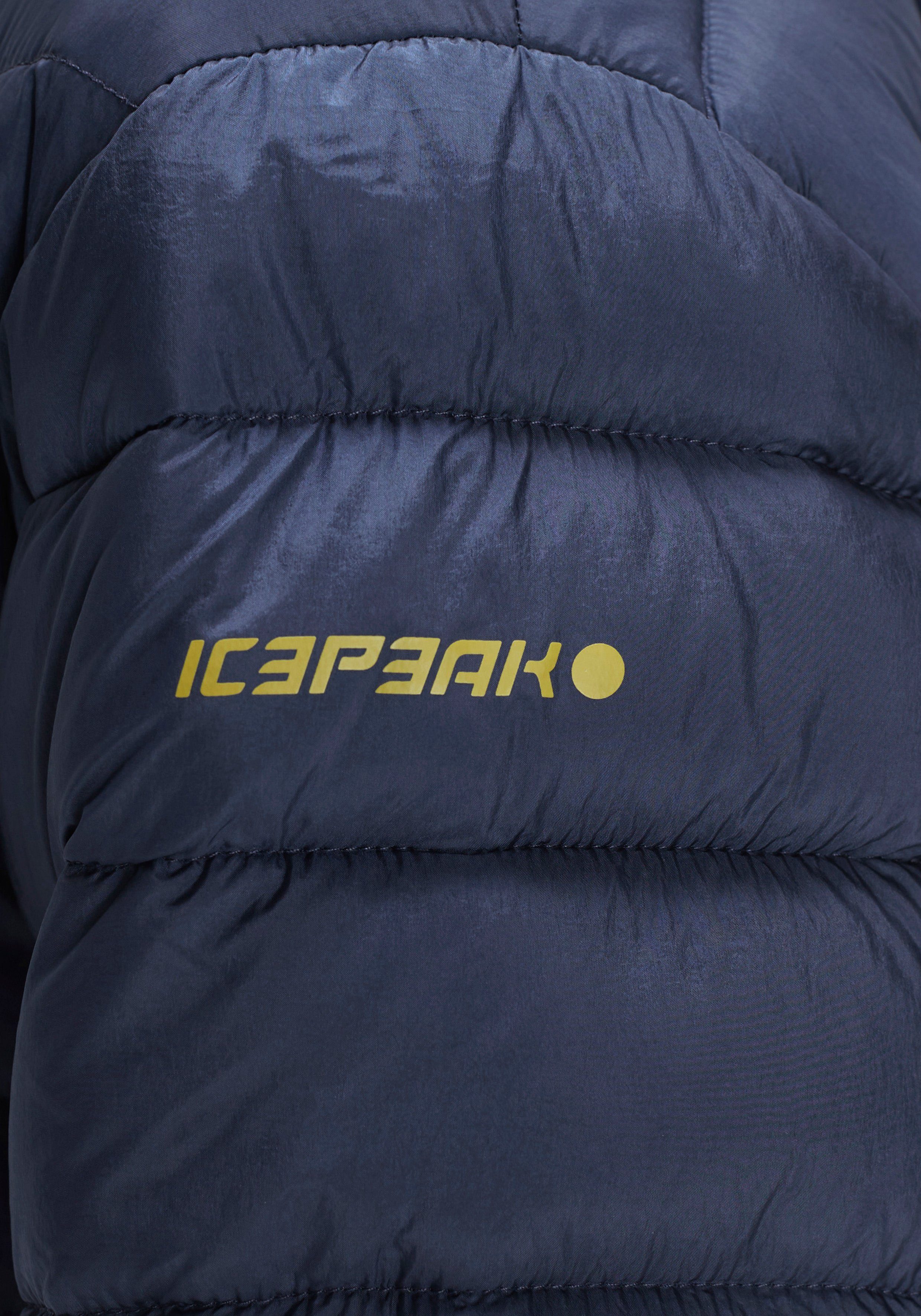 Icepeak Funktionsjacke blue dark kontrastfarbenem Kinder JR - für Oberarm mit PENIG am Logoschriftzug