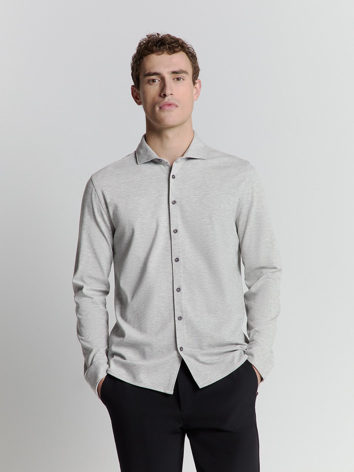 NO EXCESS Langarmhemd No Excess Jerseyhemd günstig online kaufen