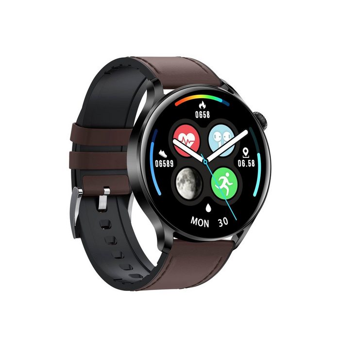 Garett Electronics Elegance RT Smartwatch (Dark Brown Leather) Smartwatch