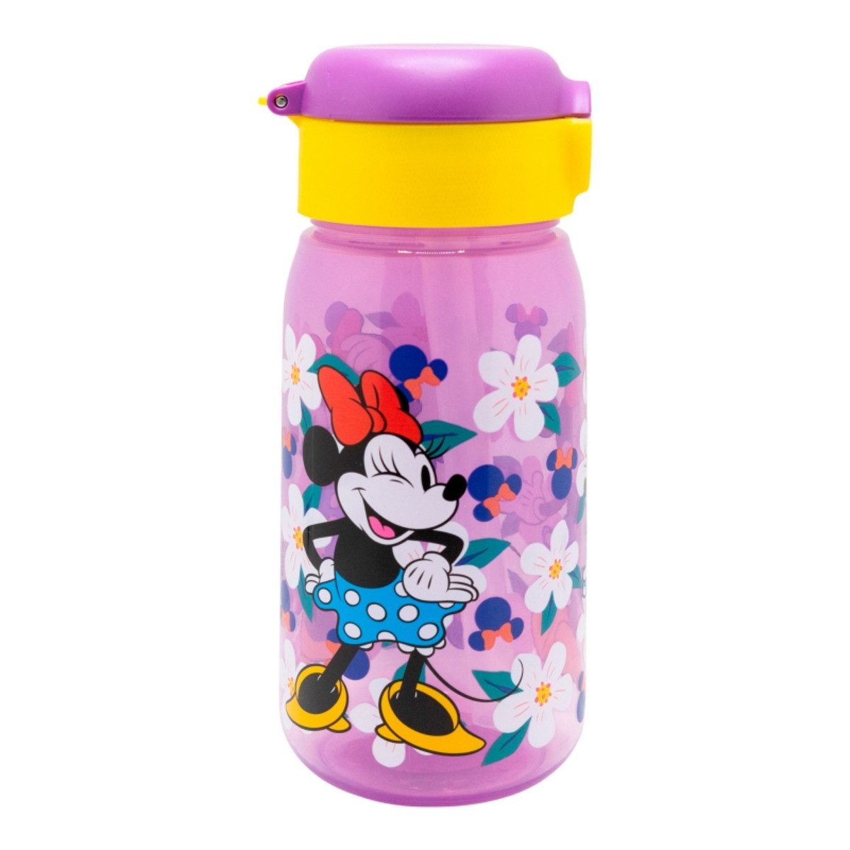 Storline Trinkflasche Minnie Mouse 510ml Kinderflasche mit Trinkhalm & Deckel