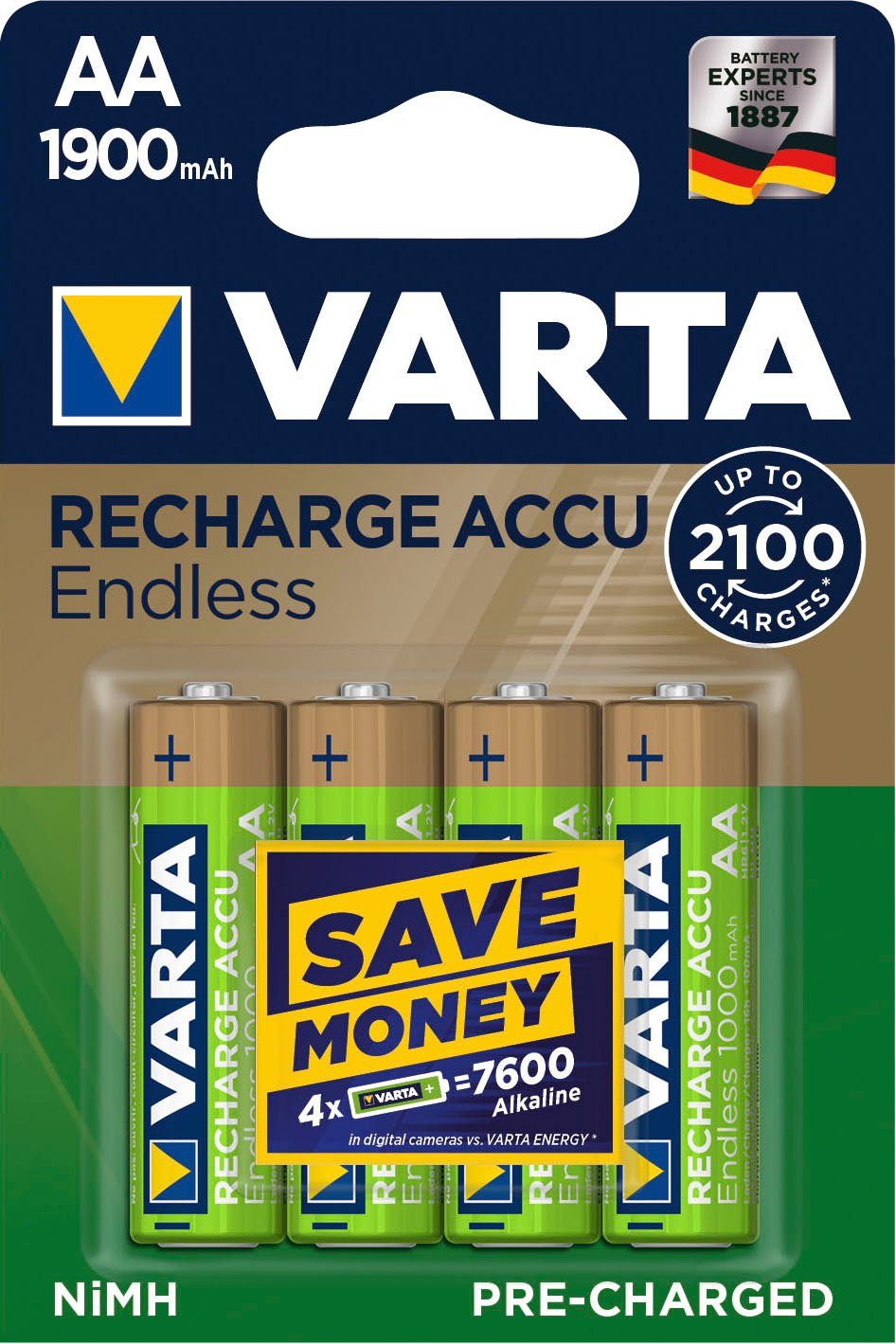 Image of VARTA »Recharge Accu Endless« Batterie, (1,2 V)