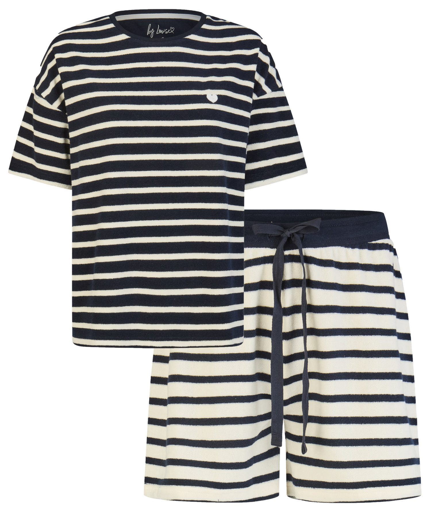 By Louise Shorty Modischer Damen Frottee Schlafanzug kurz (2 tlg) Modisches Design