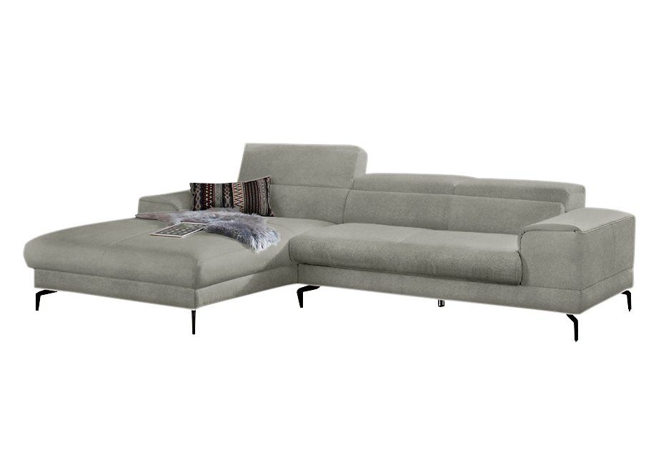 W.SCHILLIG Ecksofa piedroo, Kopfteilverstellung, wahlweise mit Sitztiefenverstellung, Breite 303cm