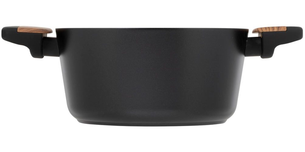 RESTO Kitchenware Kochtopf Mon, Bratentopf antihaftbeschichtet und spülmaschinenfest, Aluminium (2-tlg), mit Glasdeckel und stoßdämpfendem Silikonrand, im Geschenkkarton