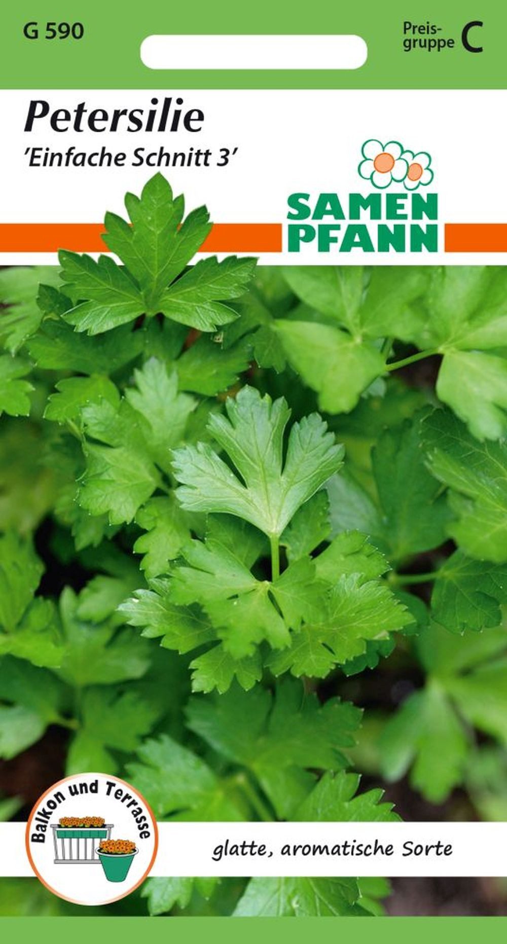 SAMEN PFANN Kräutersamen Petersilie, Einfache Schnitt 3 - Gewürz Petersilien-Samen Saatgut, Petroselinum crispum