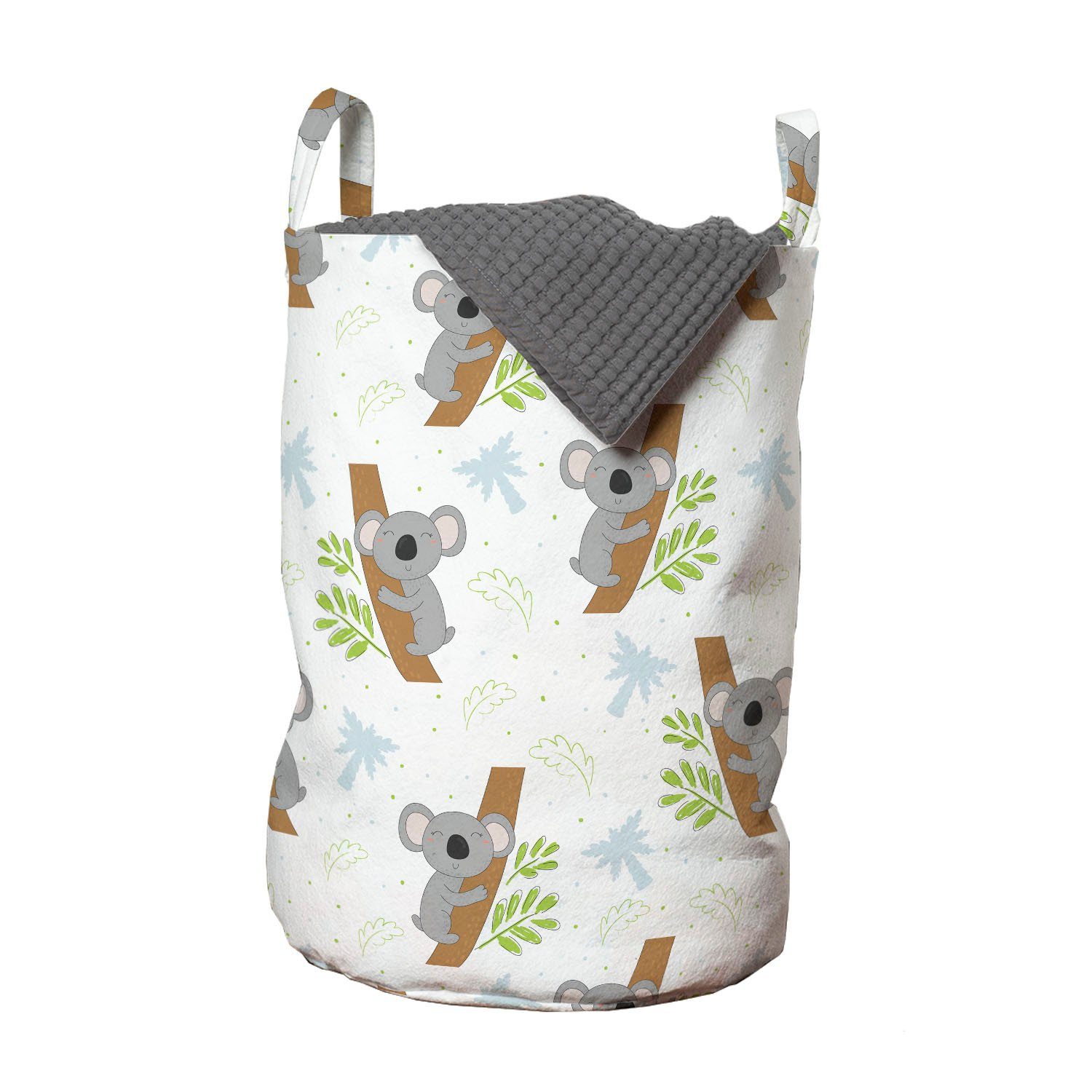 für Abakuhaus Waschsalons, Kinder-Gärtnerei Wäschekorb mit Kordelzugverschluss Griffen Koala Lustige Childish Wäschesäckchen