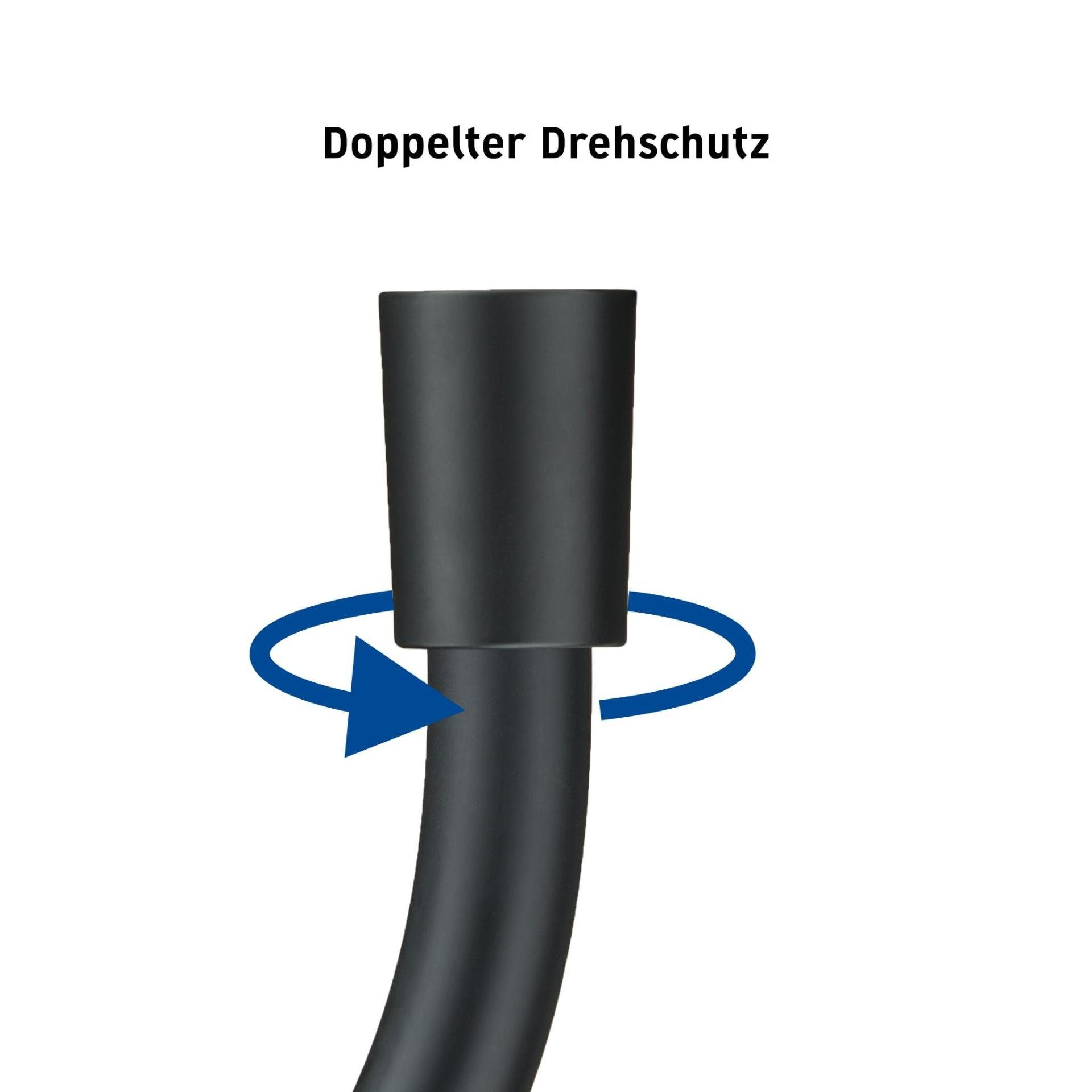 Duravit Duscharmatur Brauseschlauch für Duschkopf Schwarz Duschschlauch 1600 mm NEU