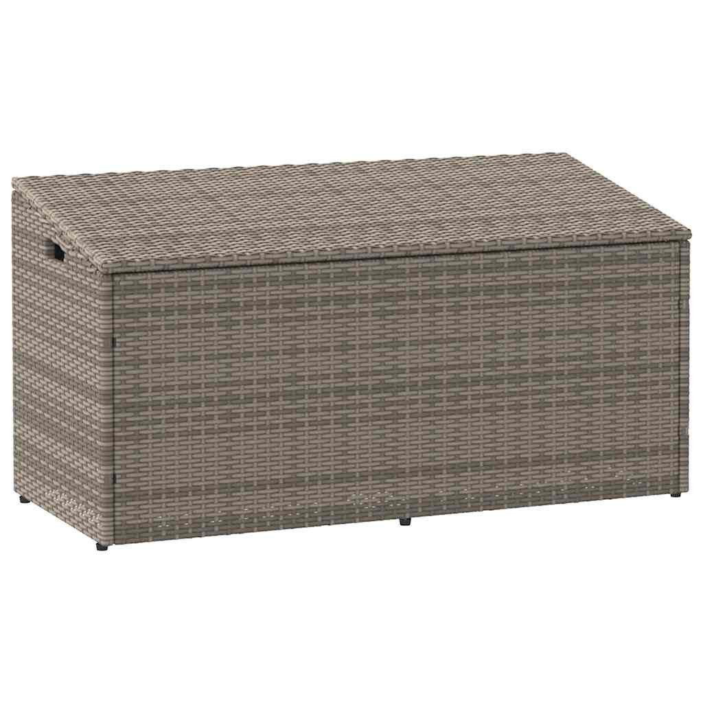 vidaXL Auflagenbox, Garten-Auflagenbox Grau 110x50x58 cm Poly Rattan