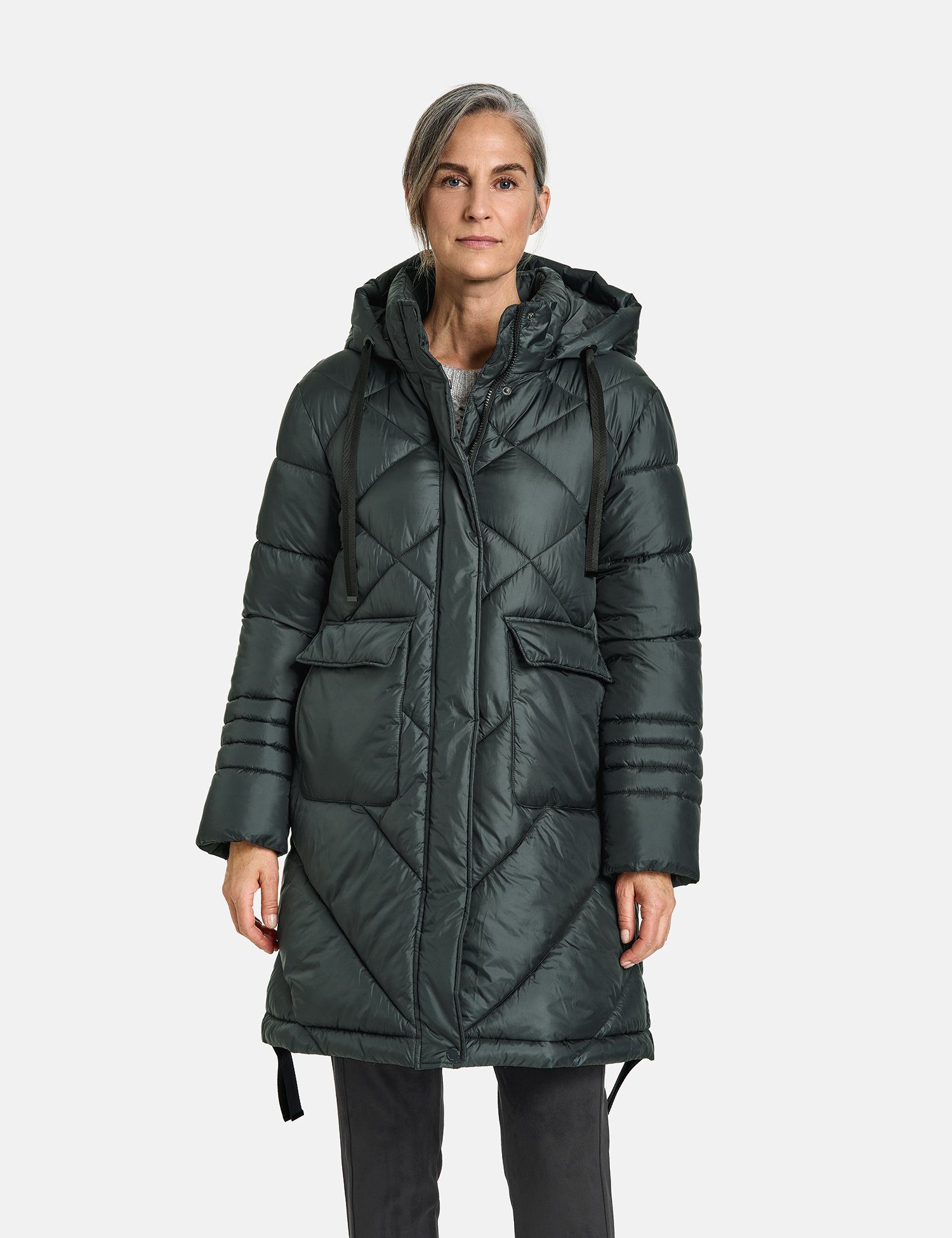 GERRY WEBER Wintermantel Modischer Mantel mit großen aufgesetzten Taschen Midnight Navy | Mäntel