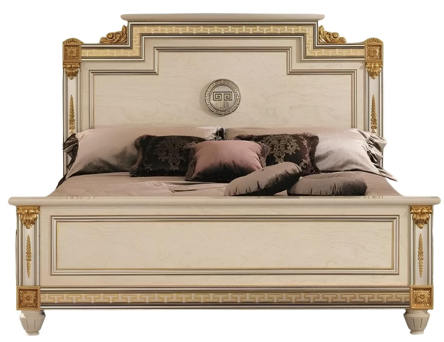 Xlmoebel Bett Massivholz Doppelbett von Arredoclassic in italienischem Design (1-tlg), Hergestellt in Europa