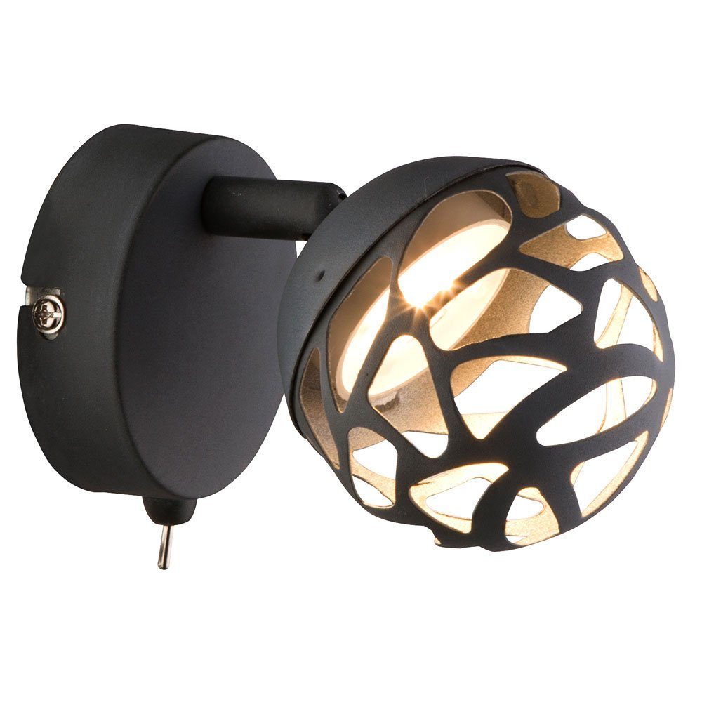 GLOBO LIGHTING LED Wandleuchte, LED-Leuchtmittel fest verbaut, Warmweiß, Wandleuchte Wandlampe Wandspot LED Treppenbeleuchtung mit beweglichem