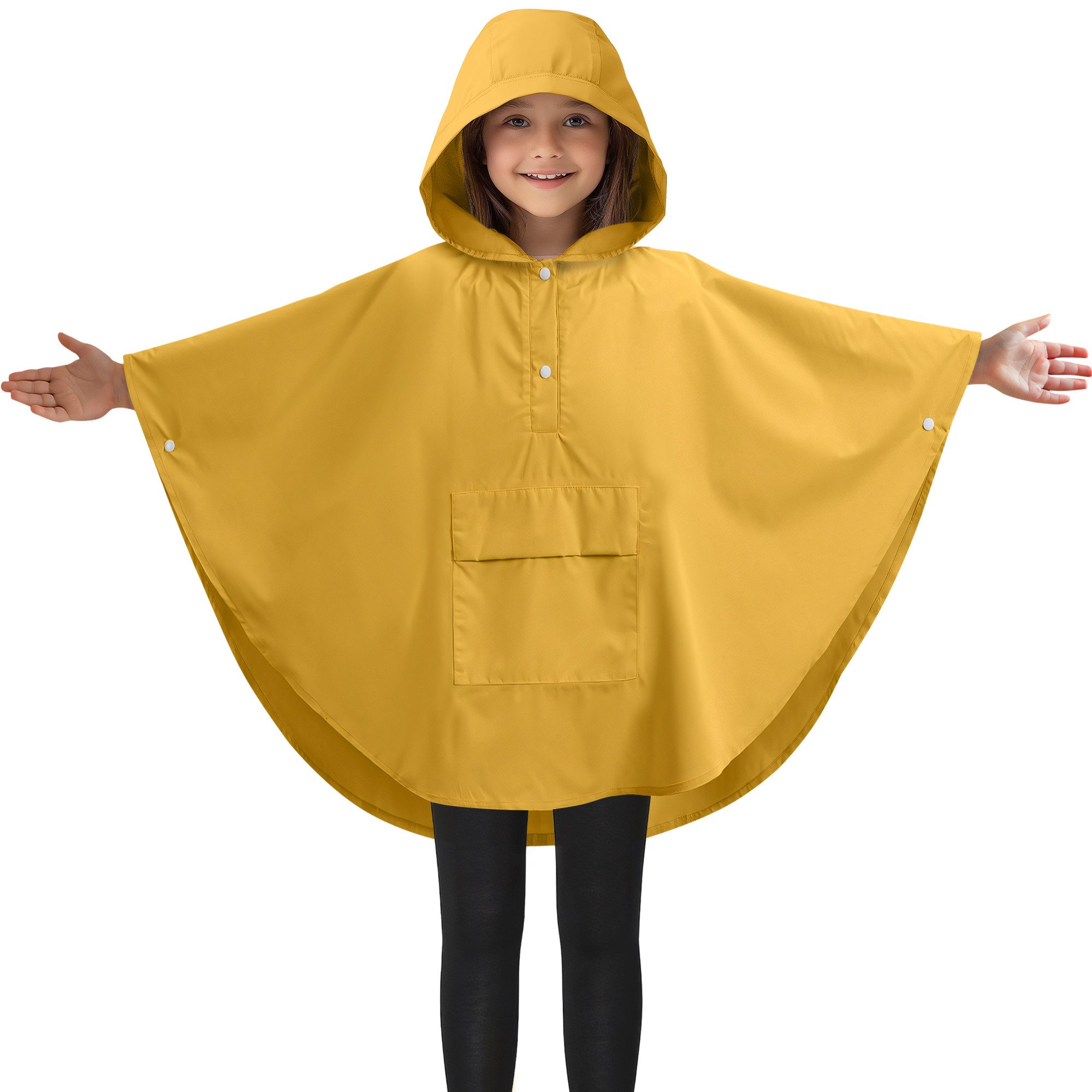 Poncho Kinder Regenponcho Wasserdicht - Regencape Jungen und Mädchen - Poncho