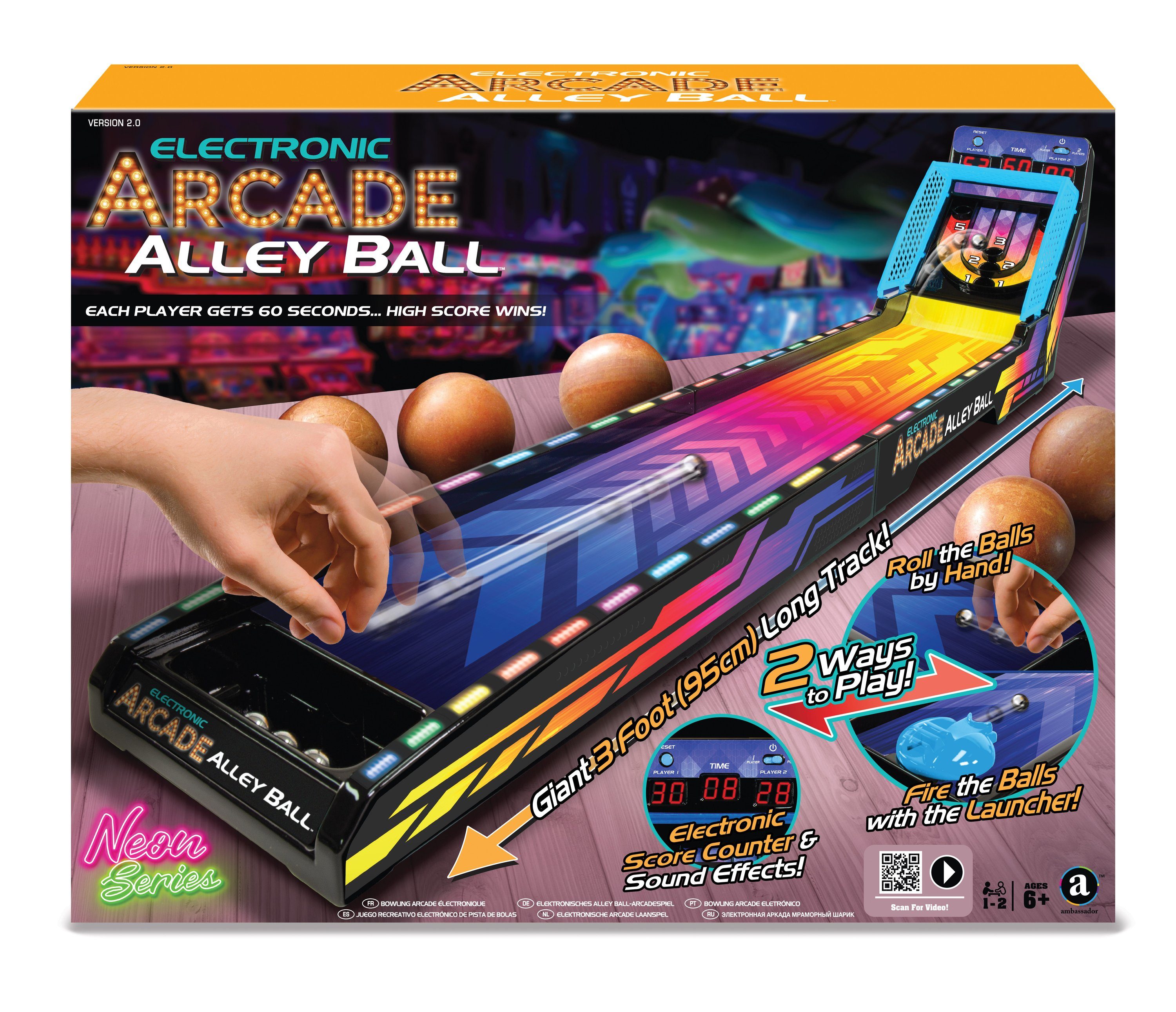 Merchant Ambassador Spiel, Electronic Arcade NEON Alley-Ball