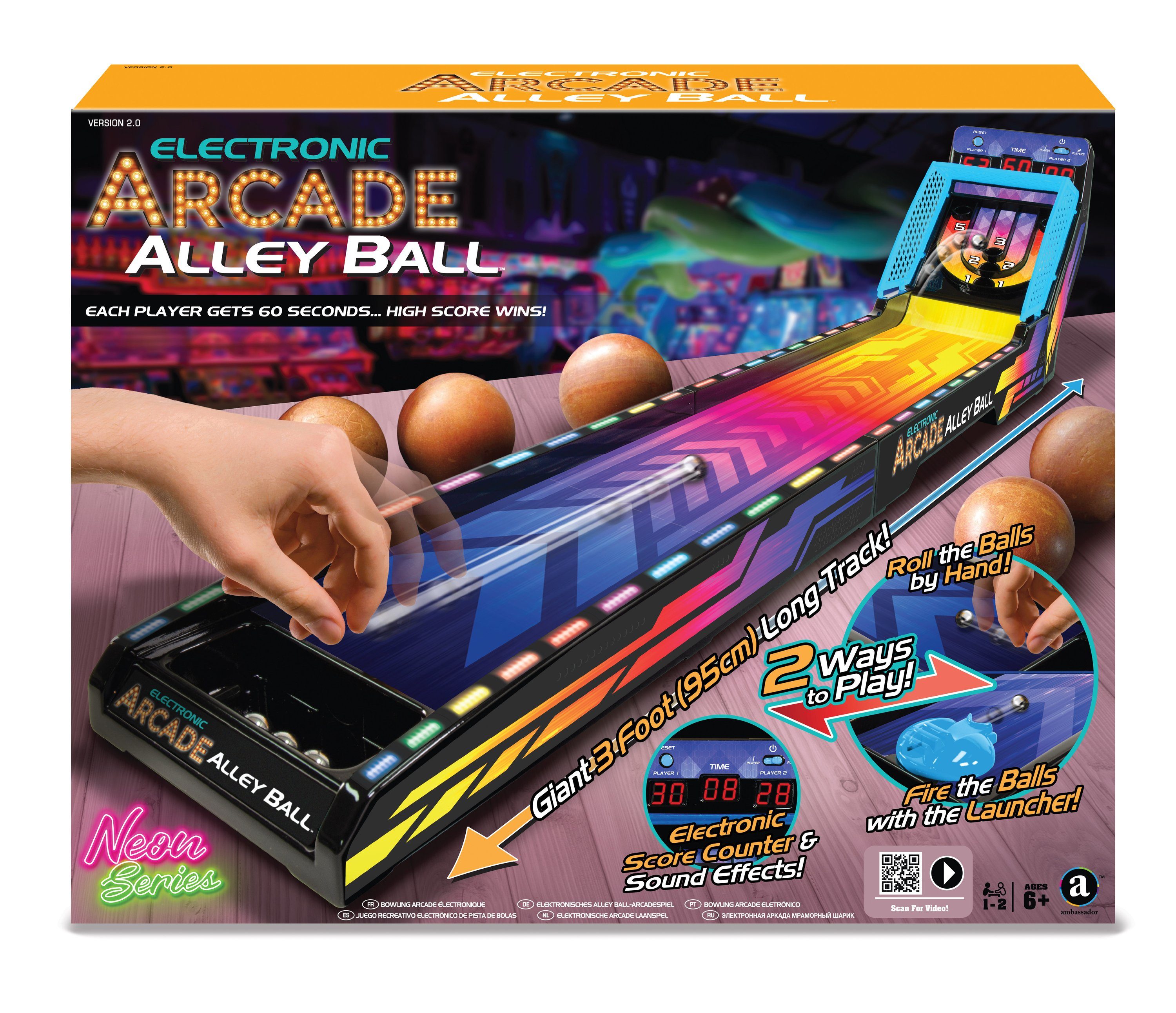 Merchant Ambassador Spiel, Electronic Arcade Alley-Ball NEON