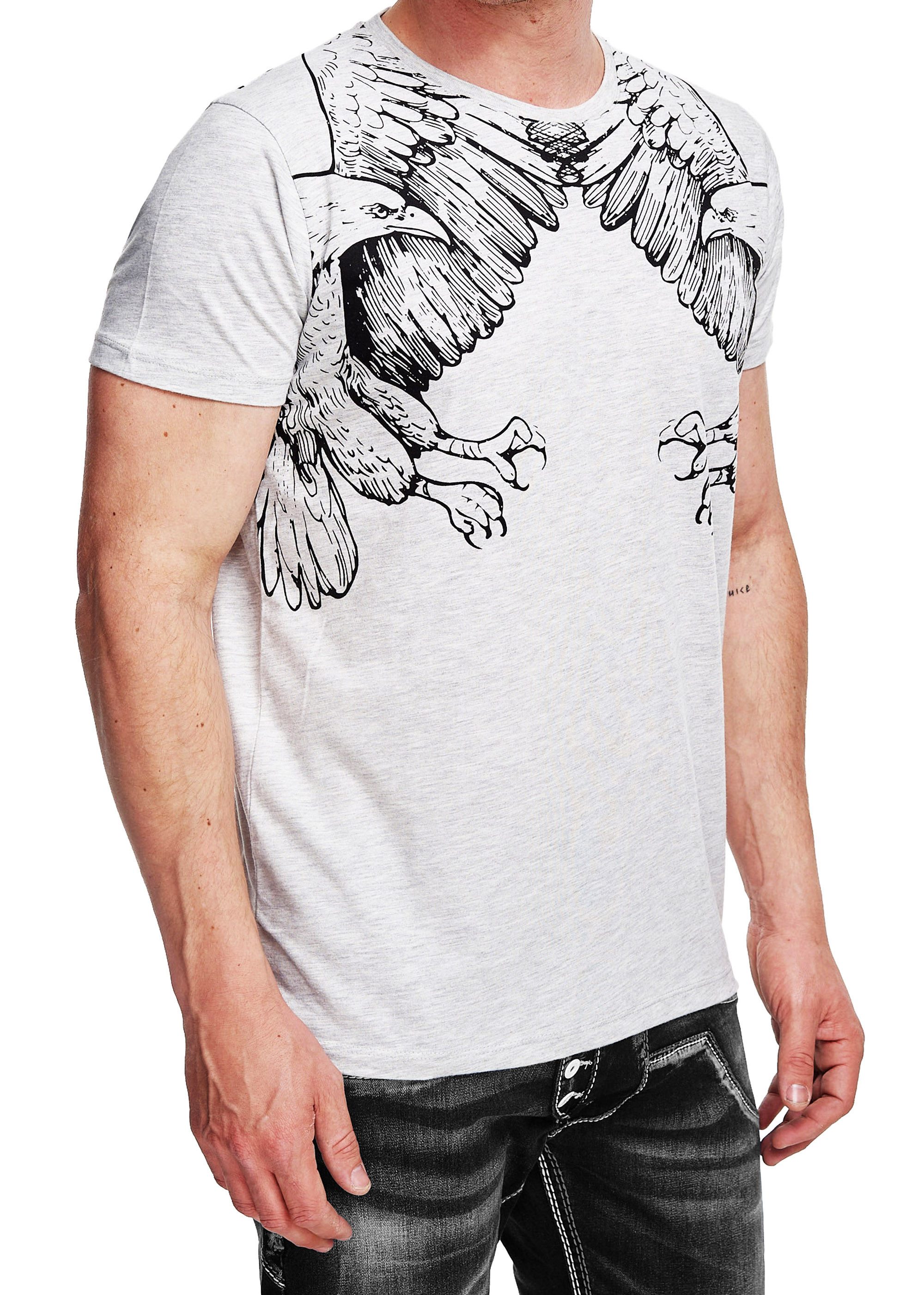 R-NEAL T-Shirt T-Shirt Washed Streetwear Printed günstig online kaufen