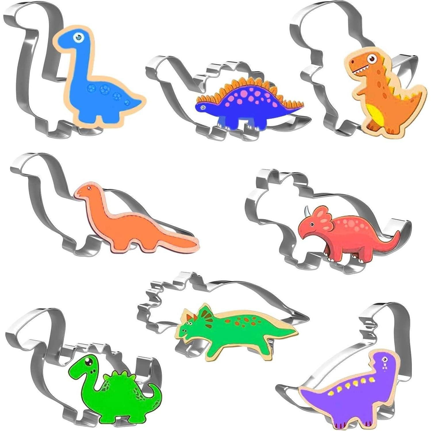 Joyoldelf Ausstechform Dinosaurier Ausstechform Set Dino Keksausstecher Groß Ede