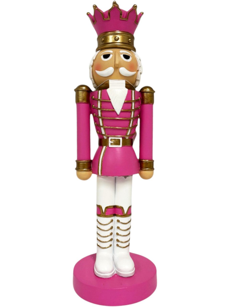 Weihnachtsfigur Dekofigur Nußknacker 38 x 11,5 x 11,5 cm pink