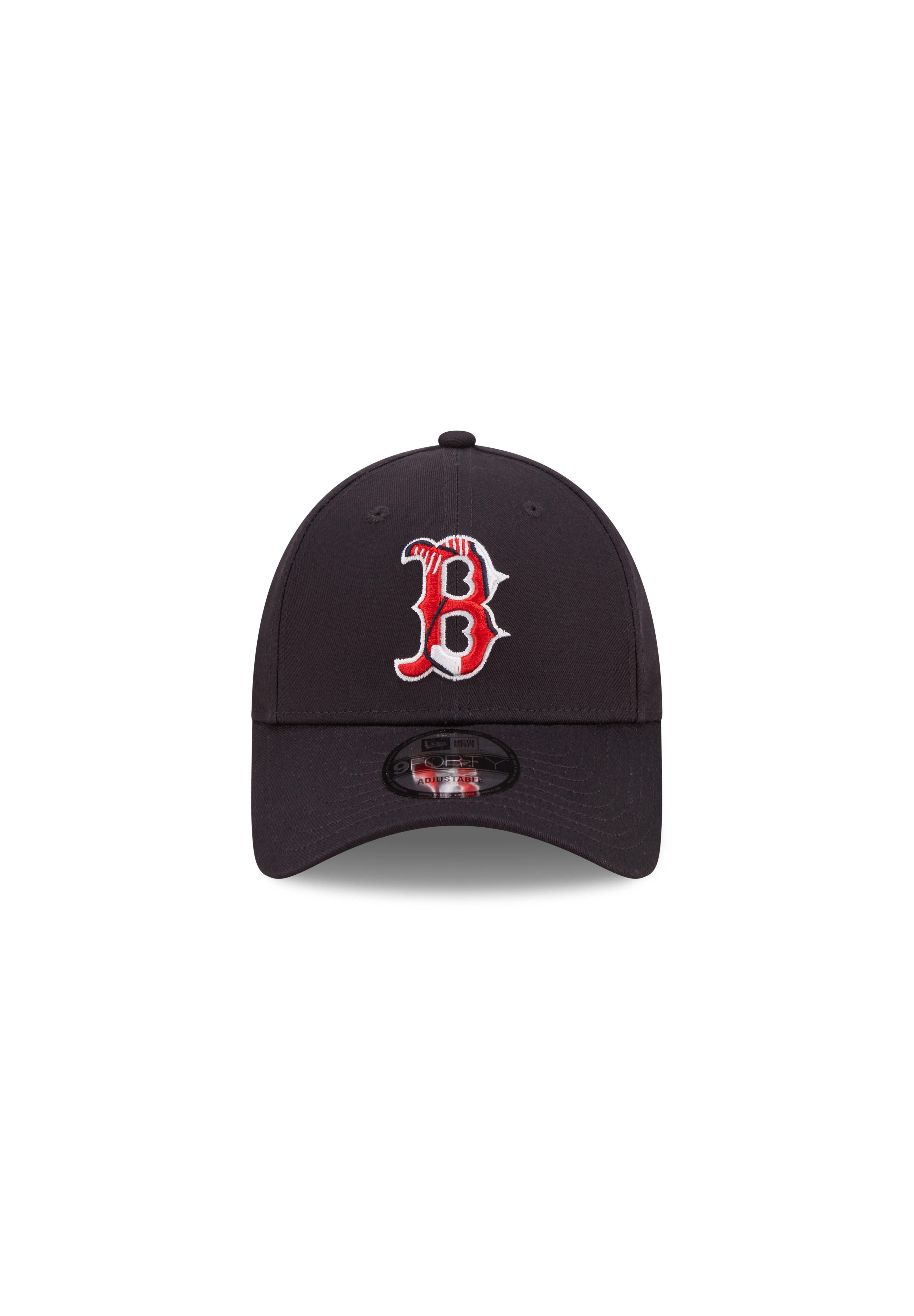 New Era Baseball Cap Boston Red Sox MLB Team Logo Infill Marineblau Verstellbare 9Forty Cap (1-St)