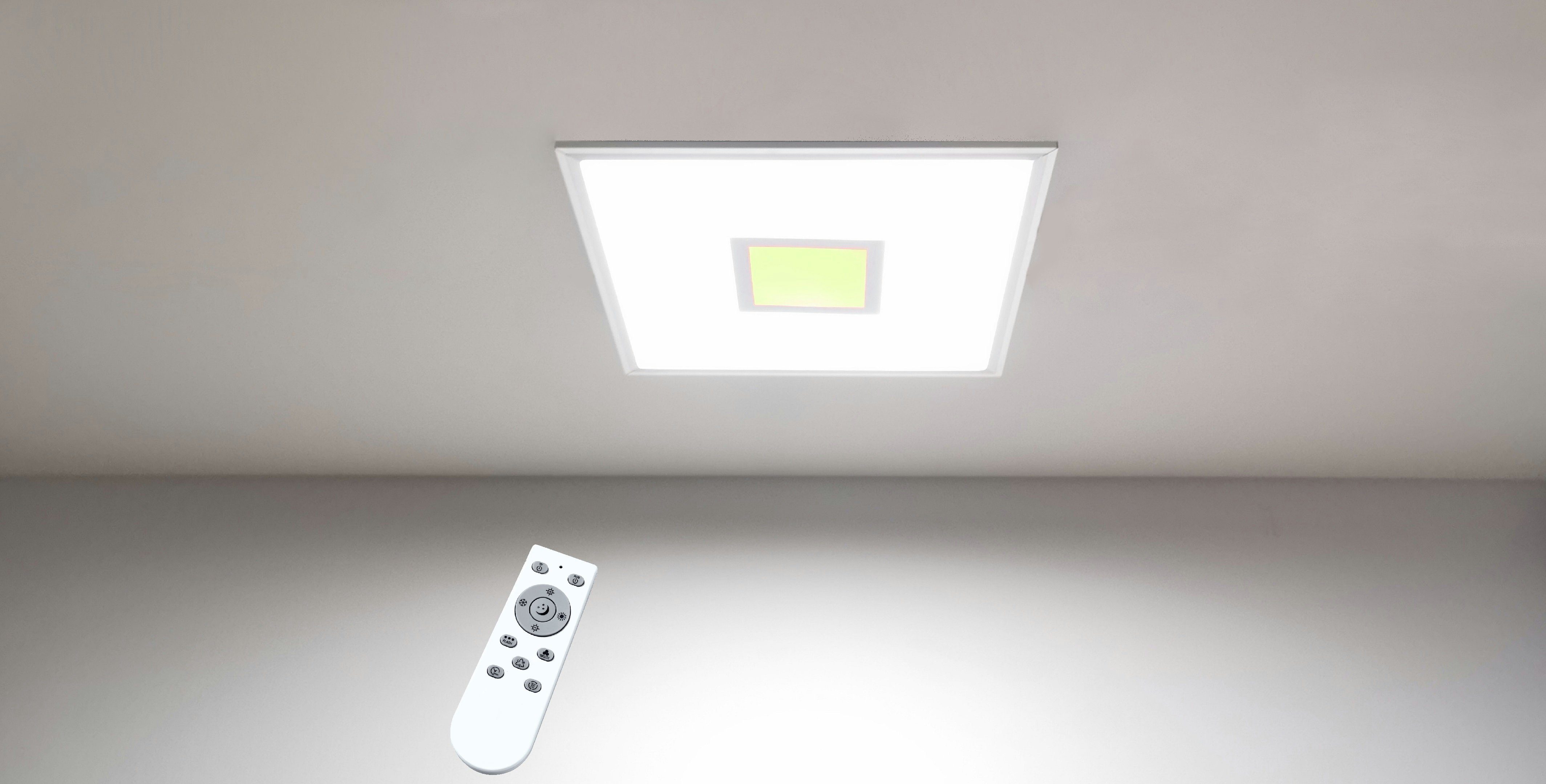 Wandlampe, LED Watt Modul Deckenlampe Fernbedienung RGB Ambiente *MO* Deckenstrahler, steuerbar dimmbar - Bürodeckenlampe Panel, Farbwechsel LED & Wohnzimmer-Lampe, TRANGO 24 integrierter von 3000K-6000K Deckenleuchte, LED 2400 Deckenpanel, Lumen Lichtfarbe Beleuchtung, 3027 & mit stufenlos