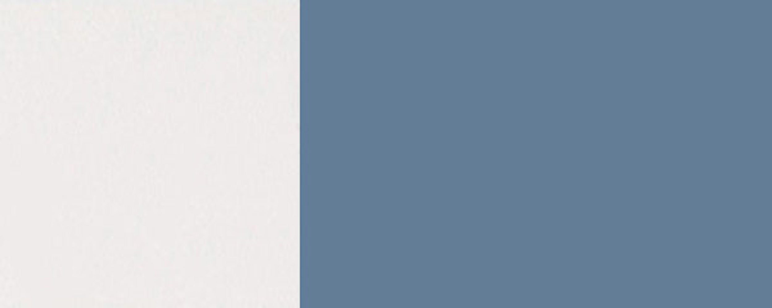 Florence grifflos wählbar Feldmann-Wohnen 60cm (Florence) Korpusfarbe RAL und Front- Hochglanz 5014 Eckhängeschrank 2-türig taubenblau