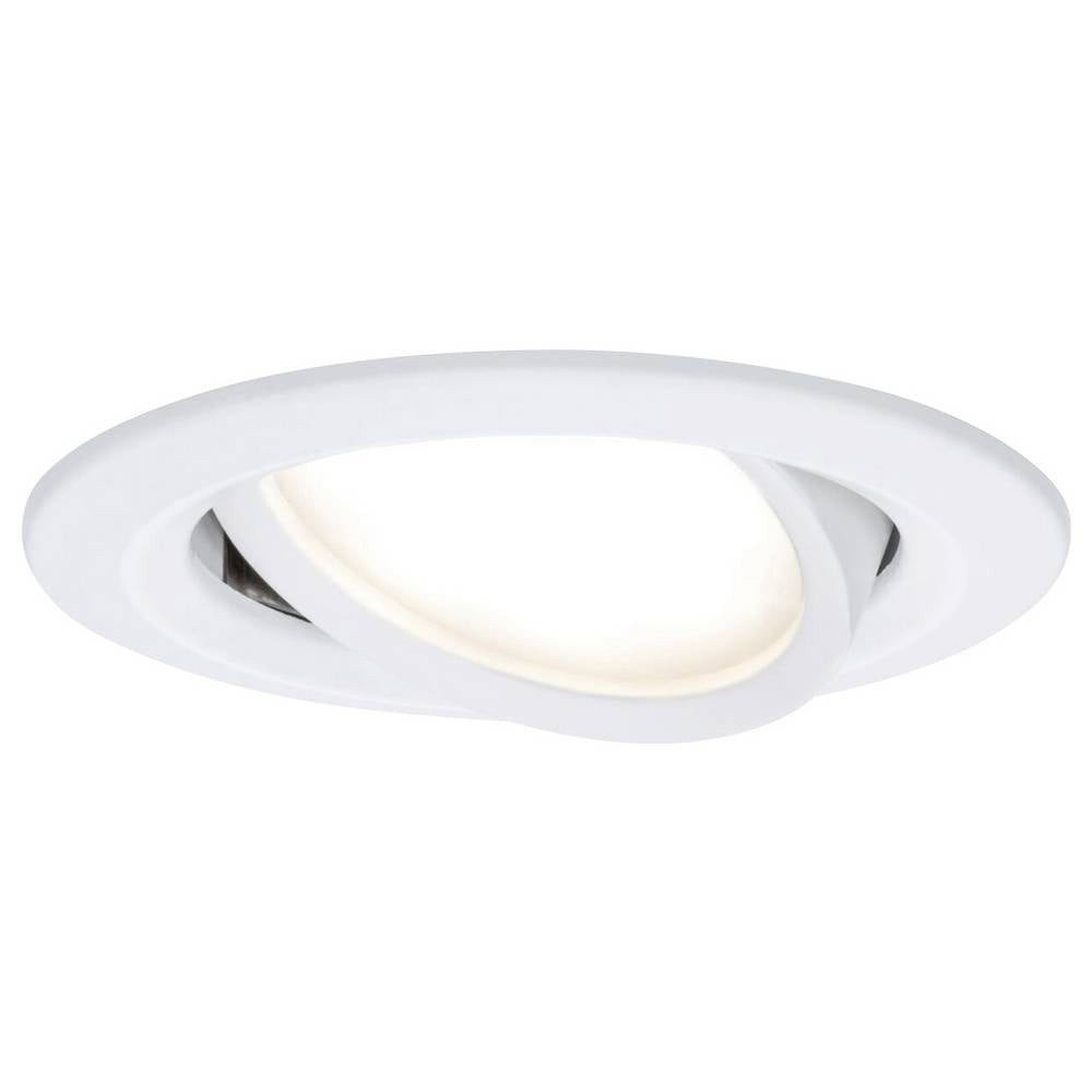Paulmann LED Einbauleuchte Einbauleuchte 3er Set LED LED 18 W Weiß 41306, per Wanddimmer dimmbar, Schwenkbar