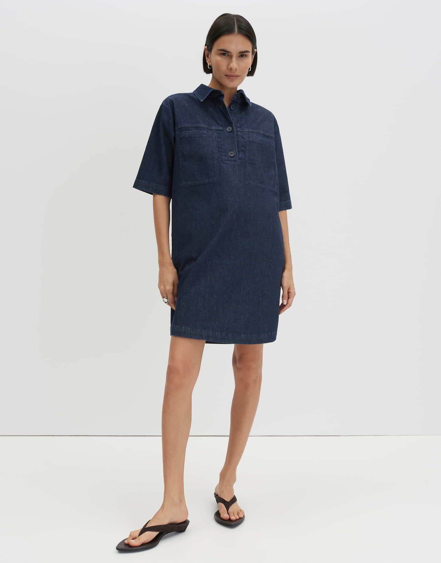 someday Minikleid Kurzes Denimkleid aus BCI Cotton Authentische Waschung für einen modernen Look
