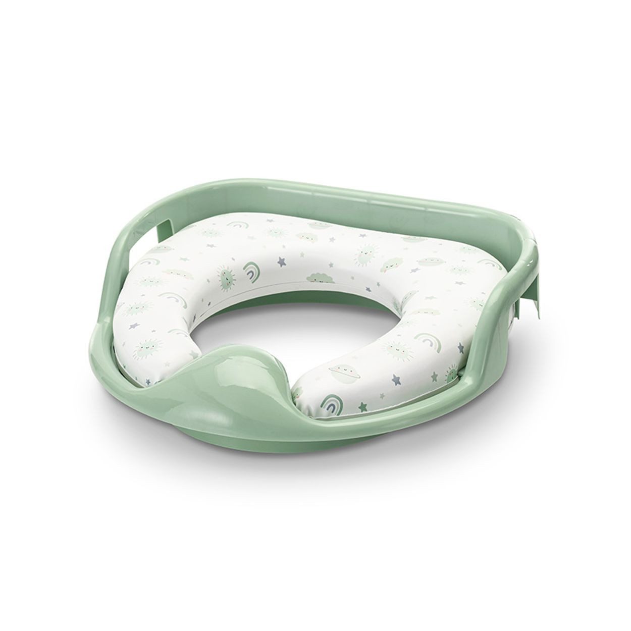 Lorelli Baby-Toilettensitz Toilettensitz weich Handgriffe, 6 cm, gepolstertes Sitzkissen, Spritzschutz