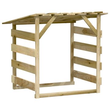 vidaXL Kaminholzregal Pergolen mit Dach 3 Stk 100x90x100 cm Kiefernholz Imprägniert Holzlage, BxTxH:0x90x100 cm