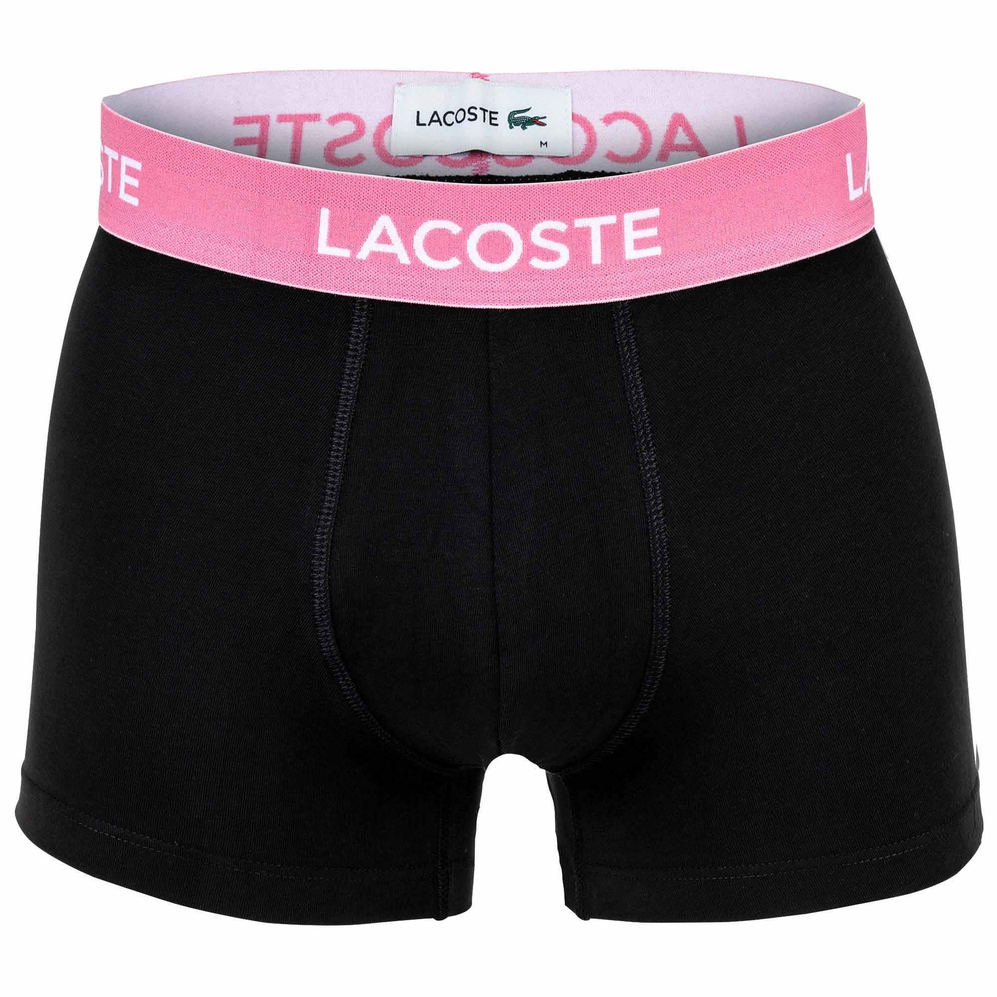 Lacoste 5-er Set Trunks Schwarz mit verschiedenfarbigem Webbund günstig online kaufen