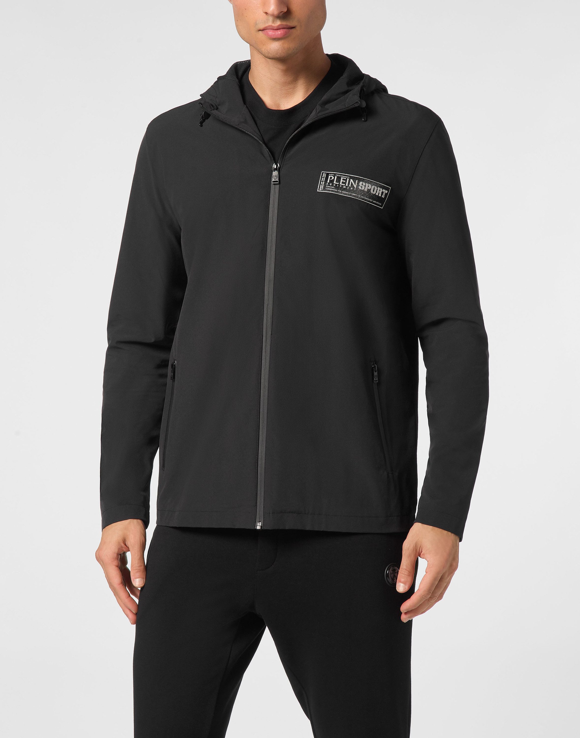 PLEIN SPORT Kapuzensweatjacke Sweatjacke mit Kapuze