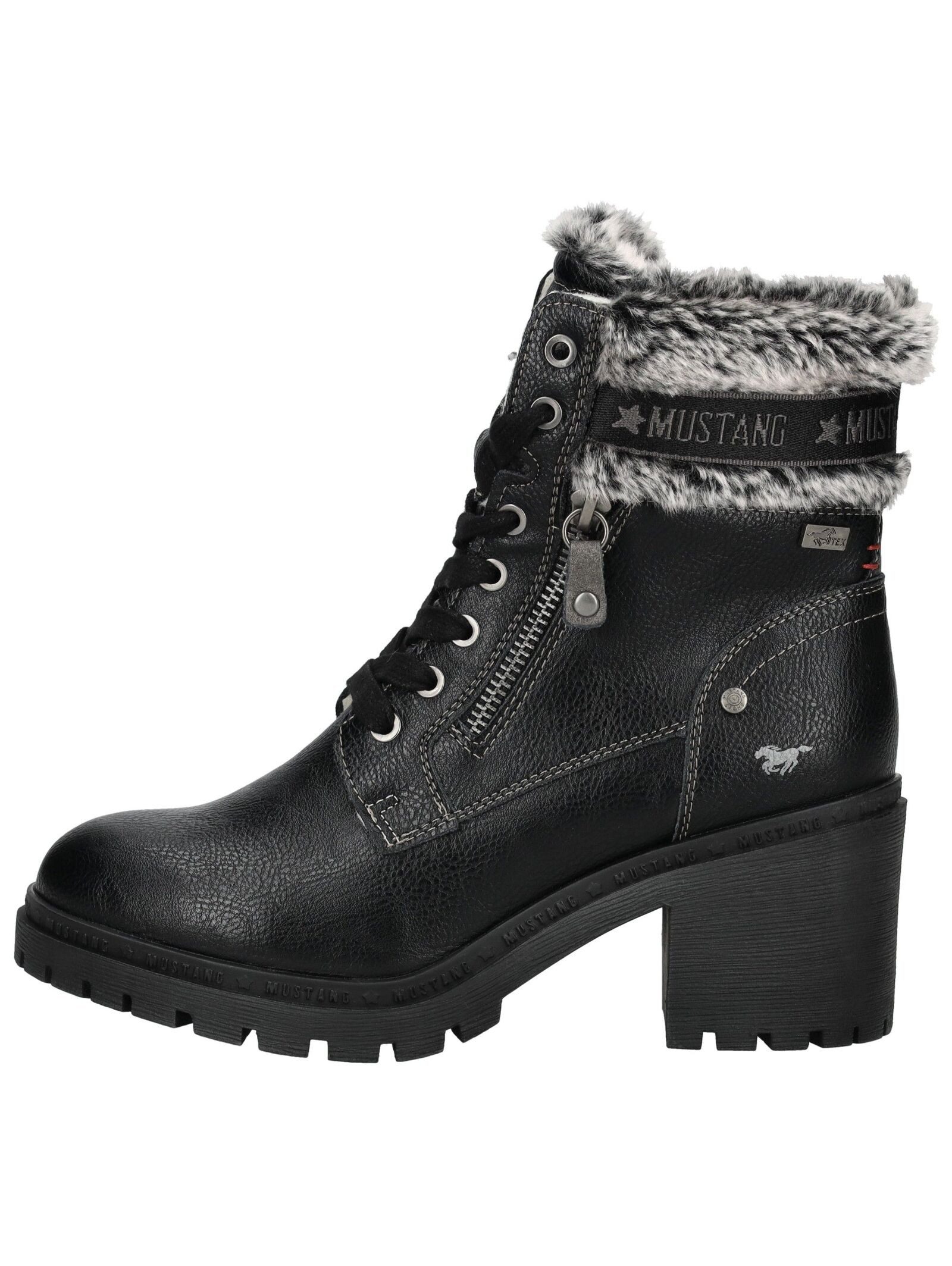 Mustang Shoes Mustang Shoes Stiefelette Lederimitat/Textil High-Heel-Stiefe günstig online kaufen