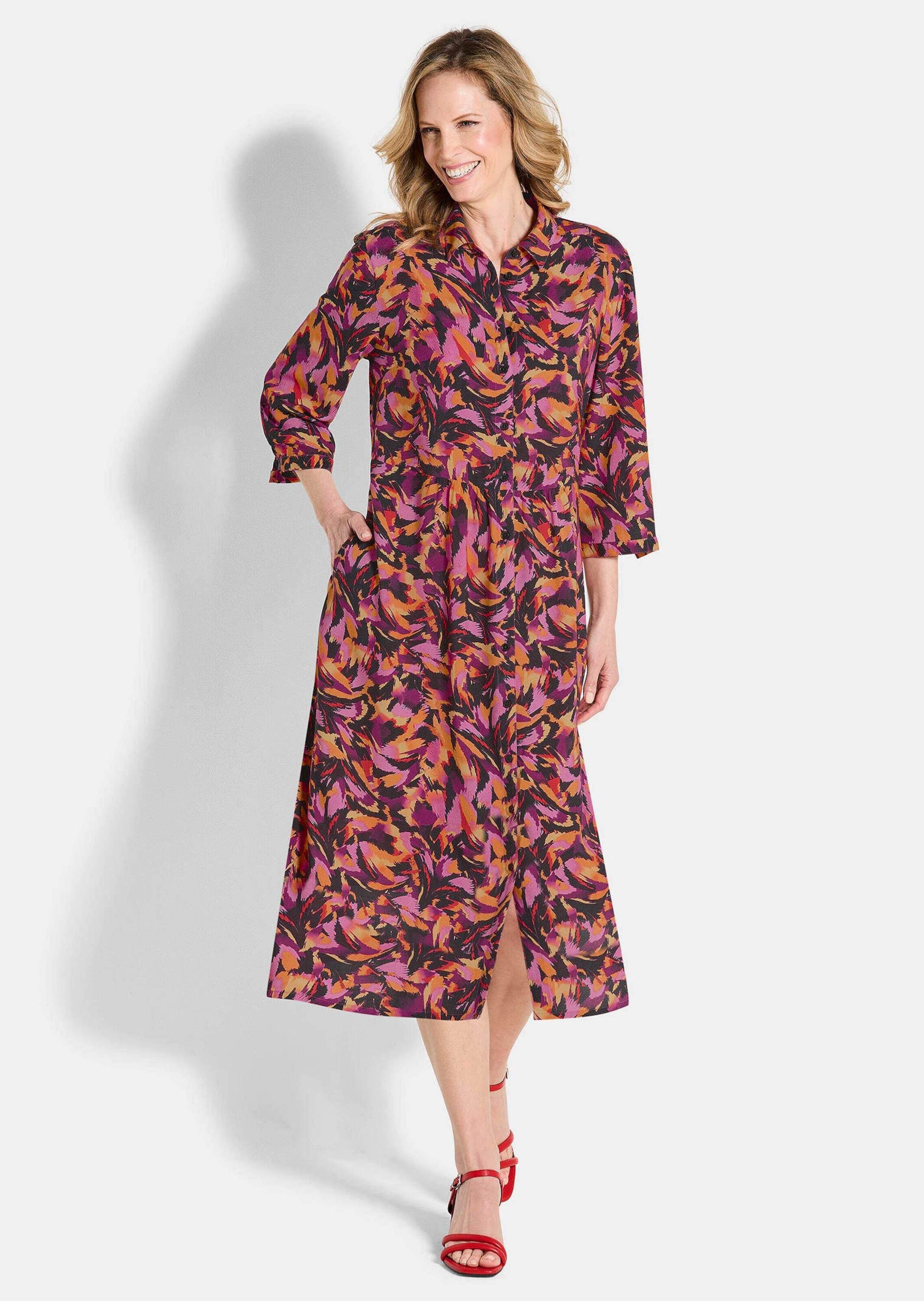 Sommerkleid Kurzgröße: Hemdblusenkleid aus reiner Viskose