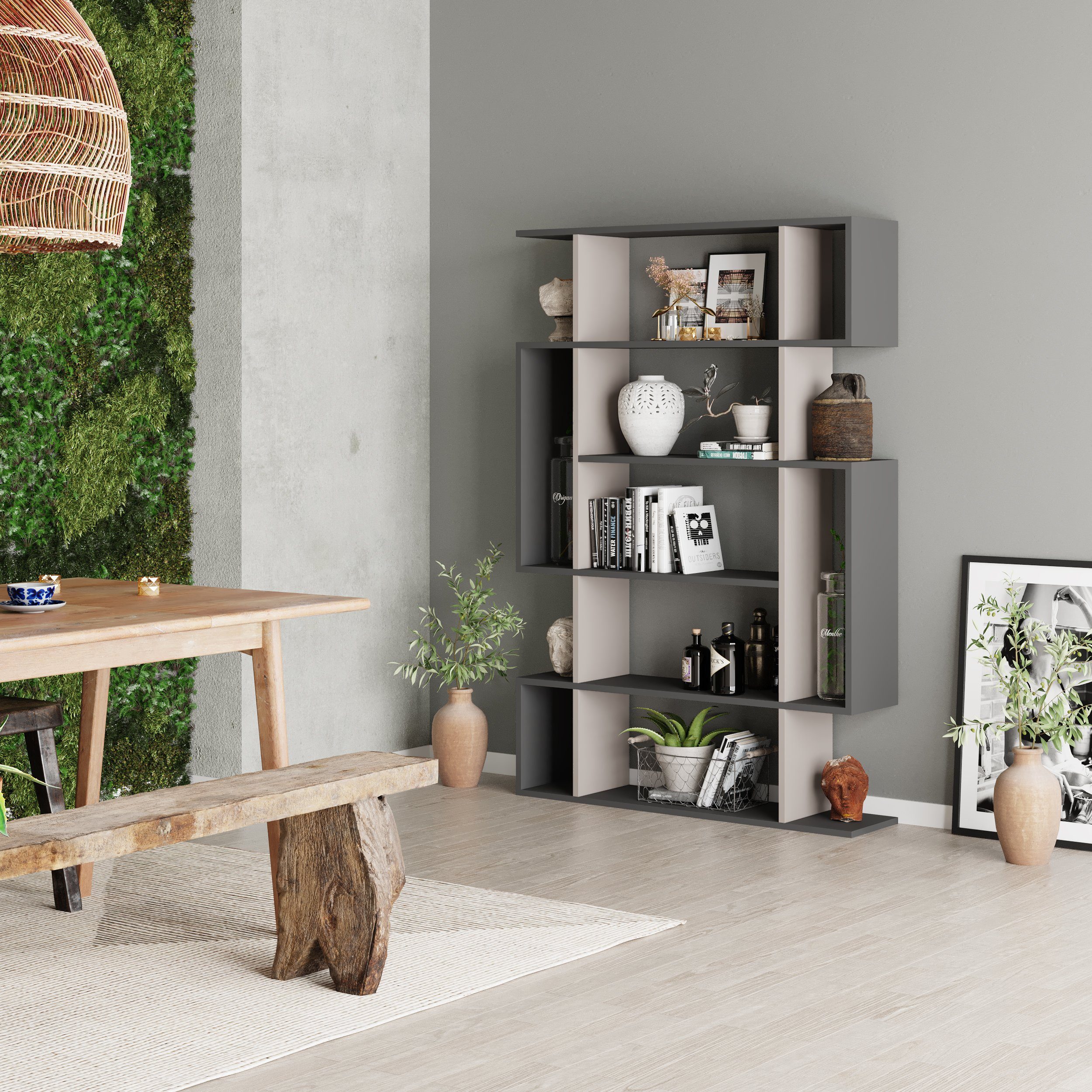 Decortie Bücherregal Mito, Modernes Bücherregal, Vitrine, günstig online kaufen