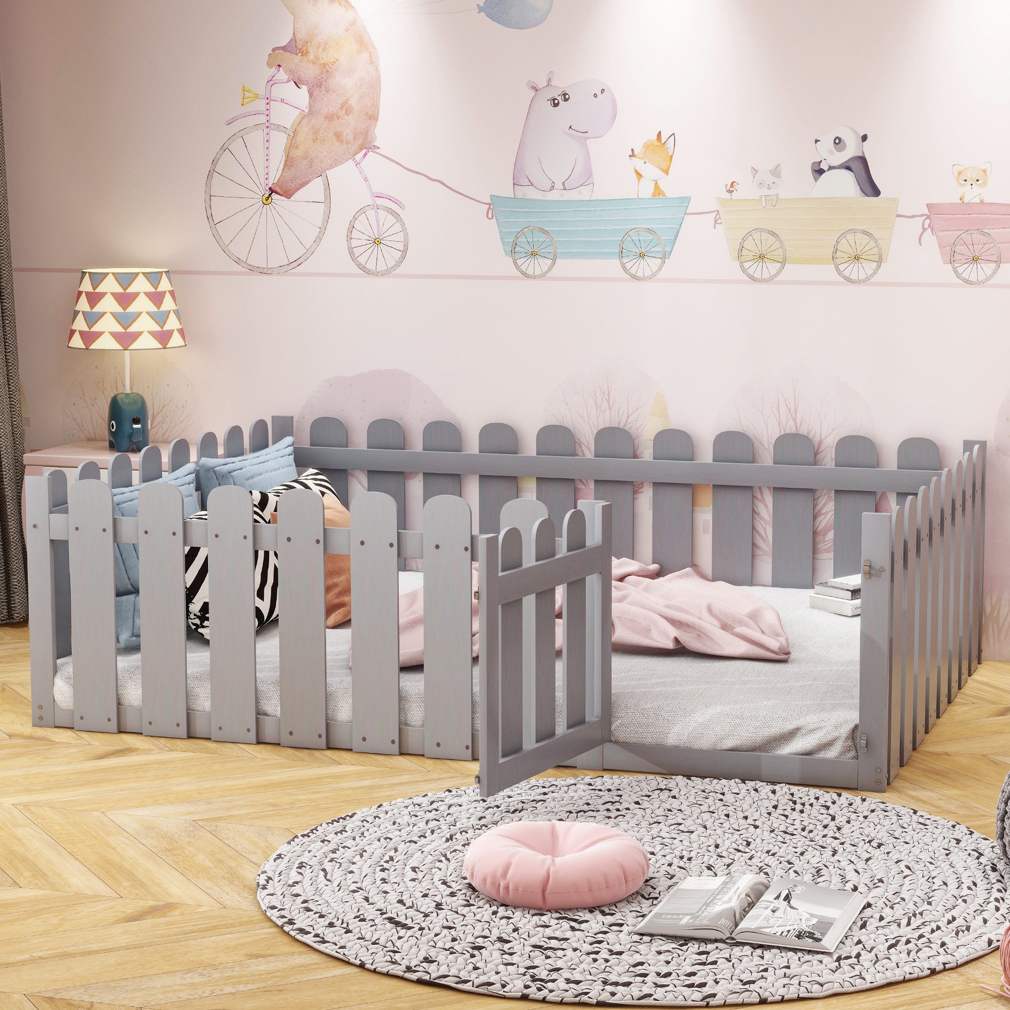 OKWISH Kinderbett Doppelbett Funktionsbett Jugendbett Holzbett günstig online kaufen