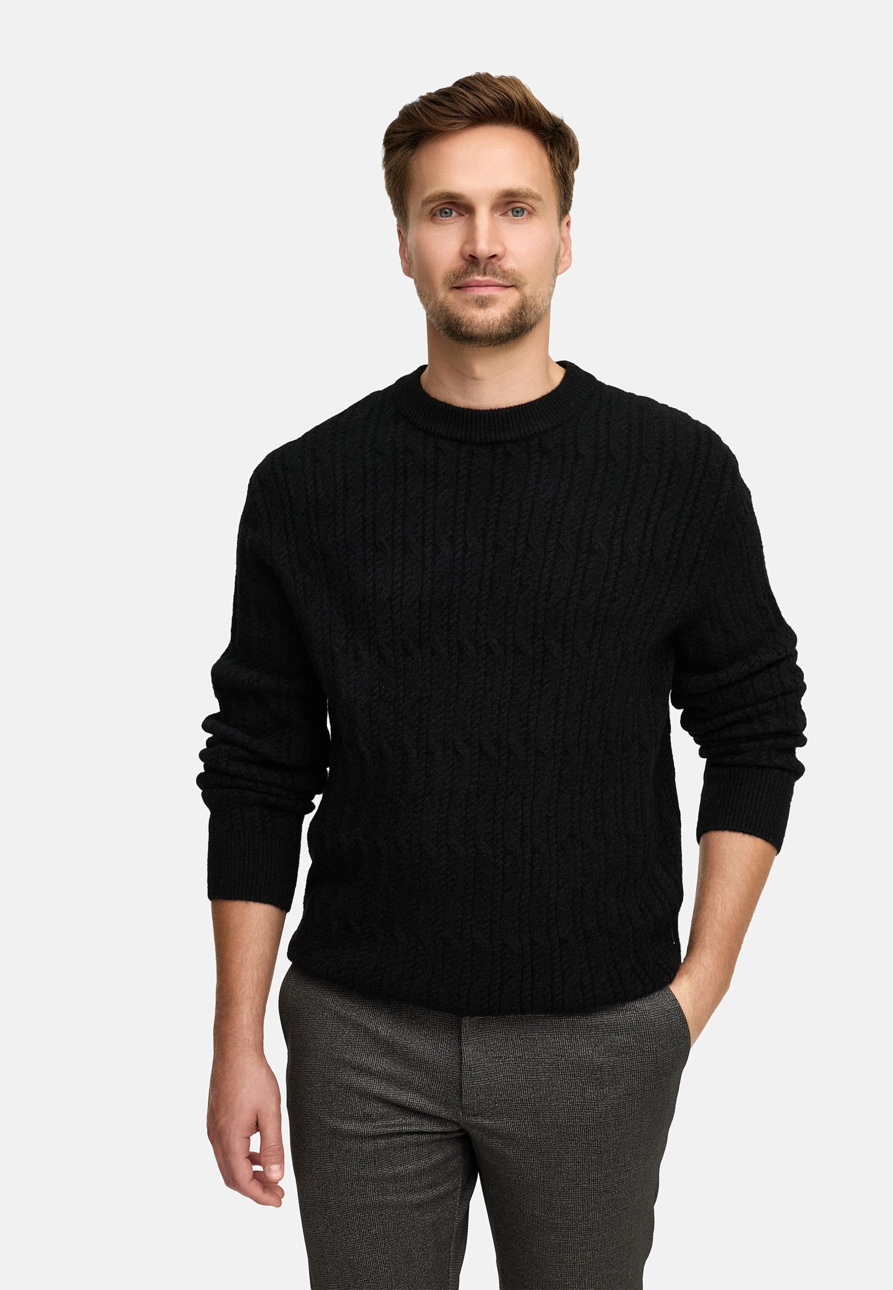 Jeff Strickpullover Herren JFMicah crew Pullover Herrenpullover Rundhalsausschnitt und bequemer Passform