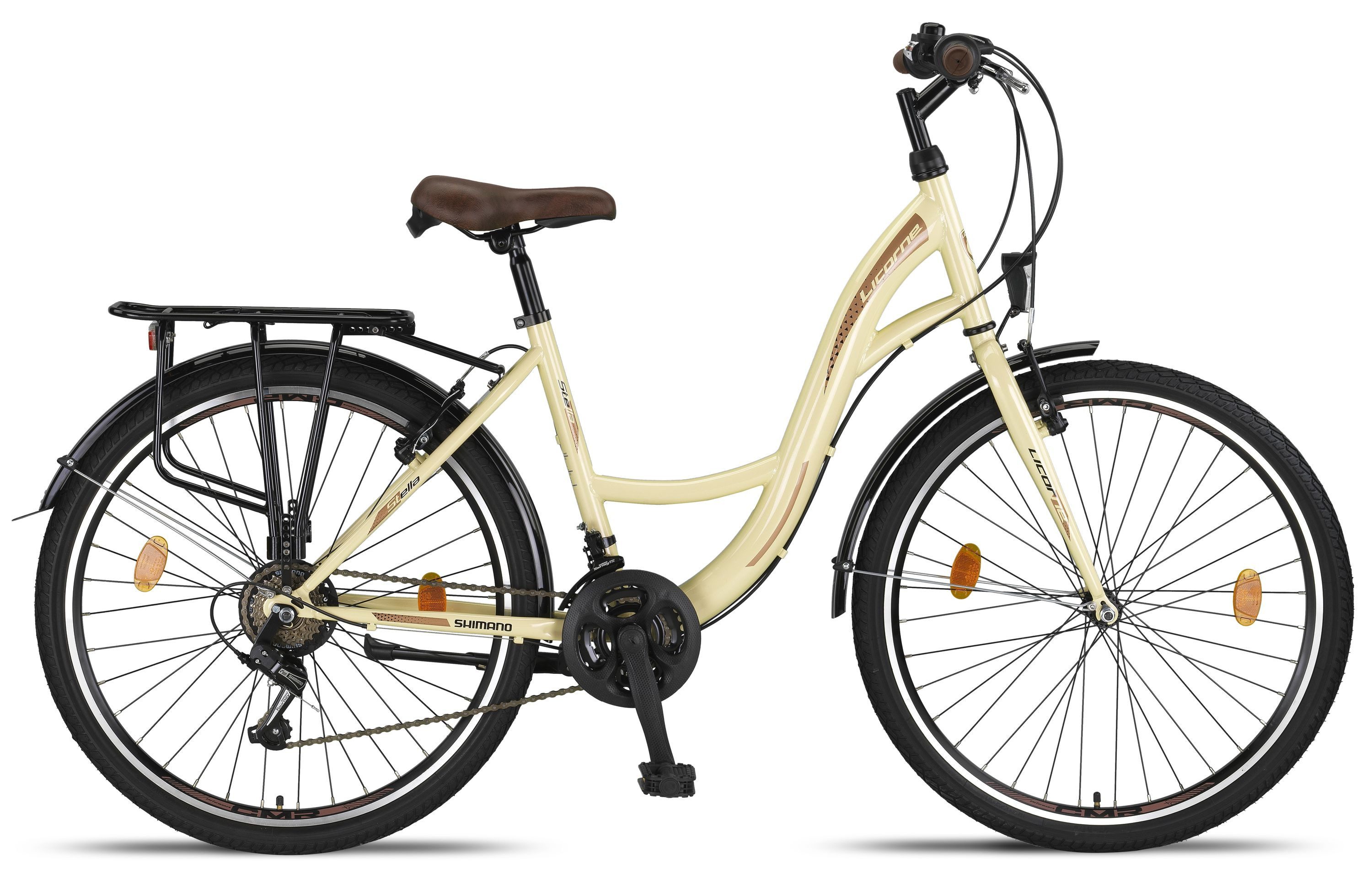 Licorne Bike Cityrad Licorne Stella Premium Citybike 20–28 Zoll, 21 Gang Hollandrad