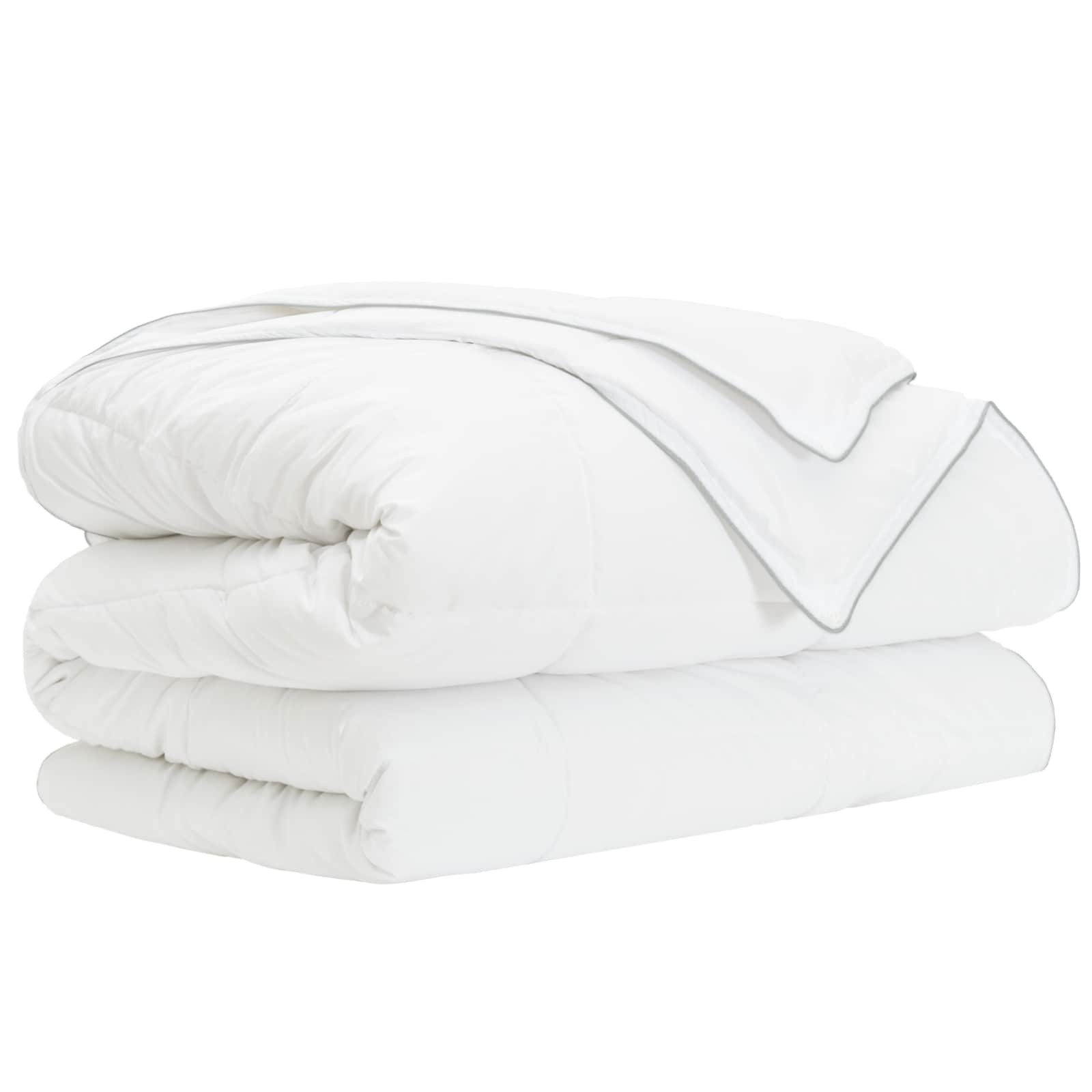 vidaXL Bett Ganzjahresbettdecke Weiß 200 x 240 cm Bambusfaser (1-tlg)