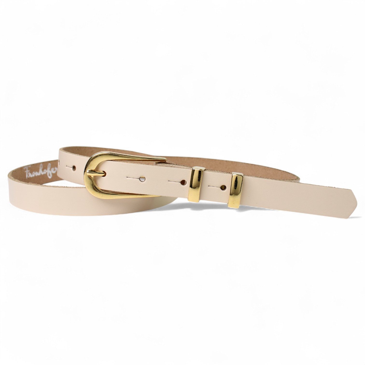 FRONHOFER Taillengürtel Damen Rindleder schmal (1-St) 1,8 cm, vergoldet, fürs Kleid