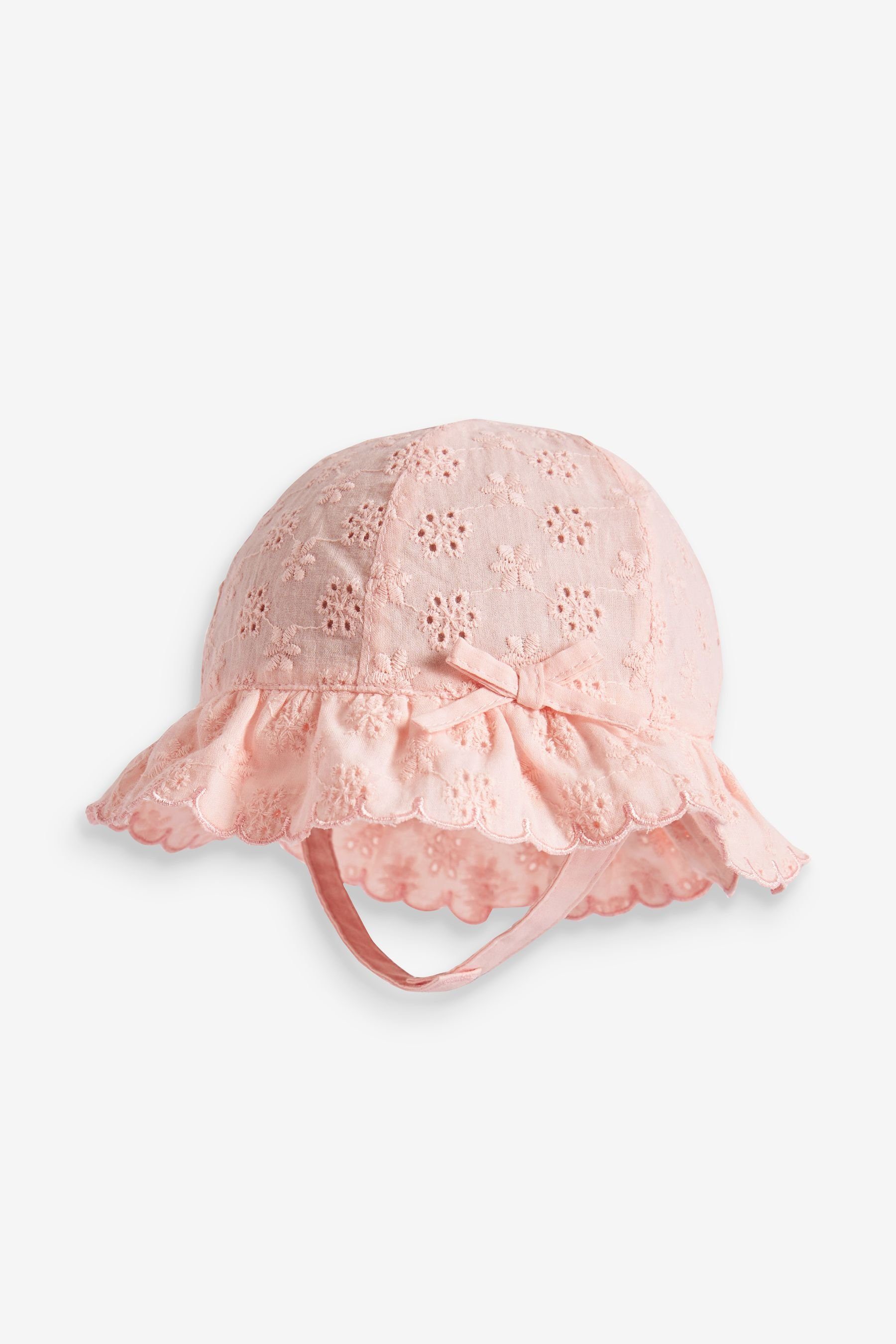 Next Erstlingsmütze Baby-Hut mit Stickerei (1-St) Pink