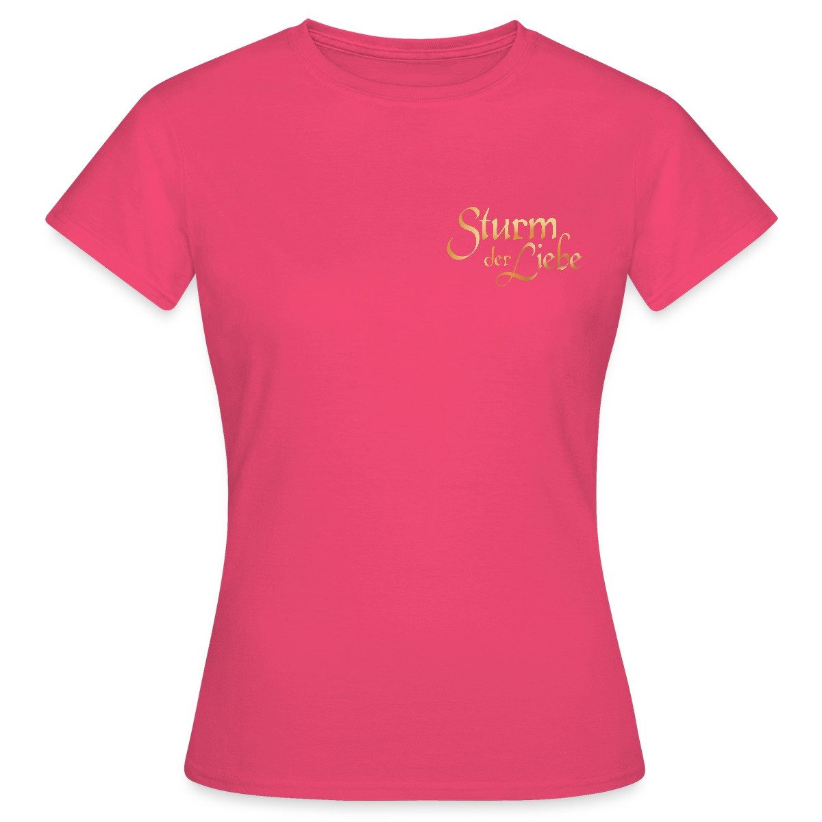 Spreadshirt T-Shirt Sturm Der Liebe Logo Gold Textur Frauen T-Shirt (1-tlg)