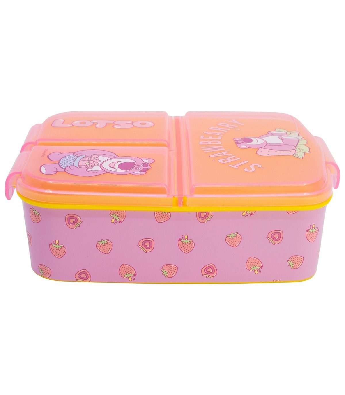 Disney Lunchbox Lotso Lunchbox Kinder Brotdose mit 3 Fächern Pausenbox