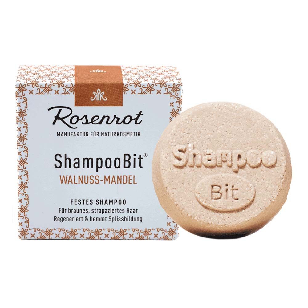 Rosenrot Festes Haarshampoo Festes ShampooBit® - Walnuss-Mandel 60g