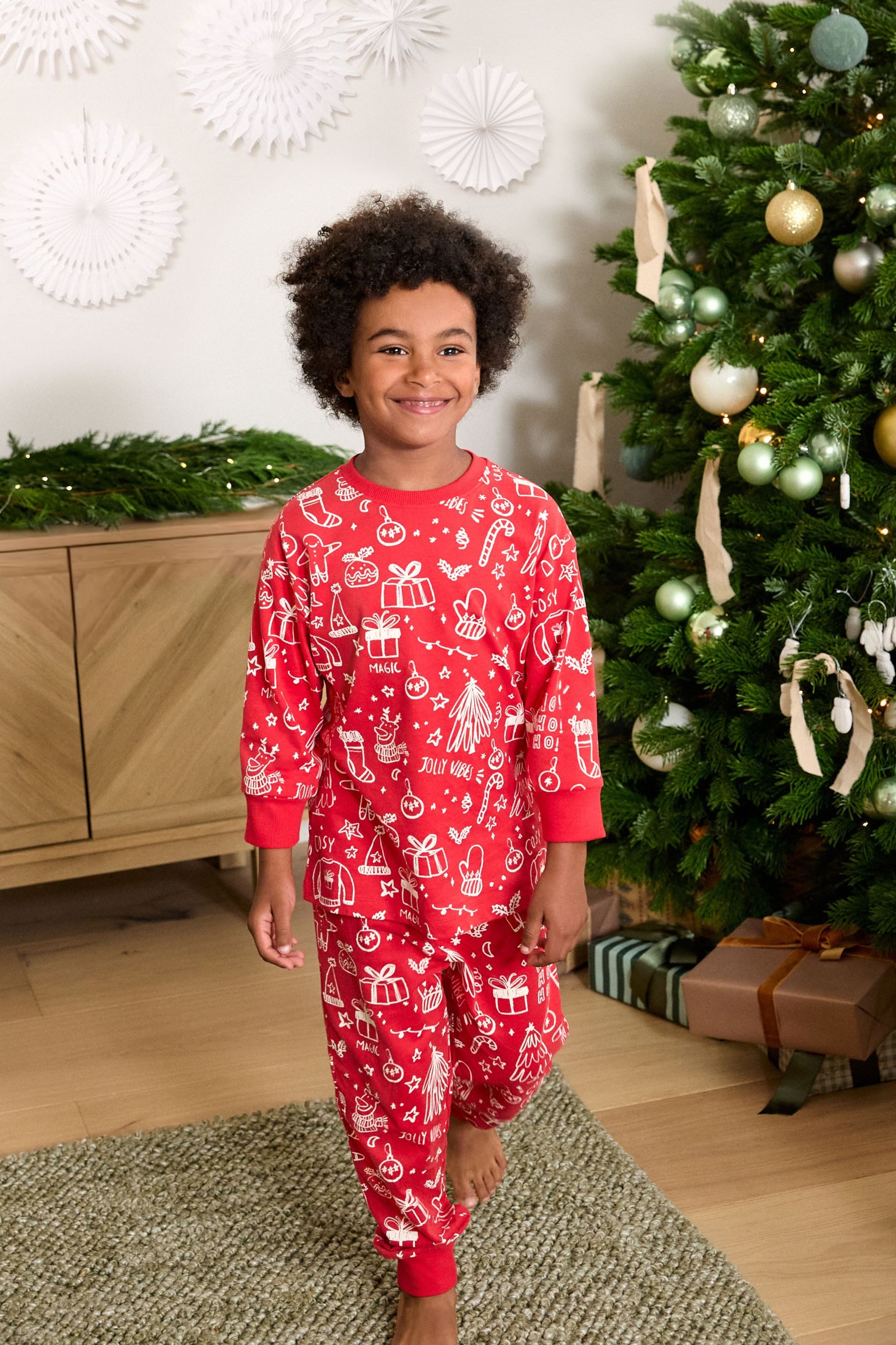 Next Pyjama Weihnachtlicher Schlafanzug, Familien-Kollektion (2 tlg) – Bild 5 von 5