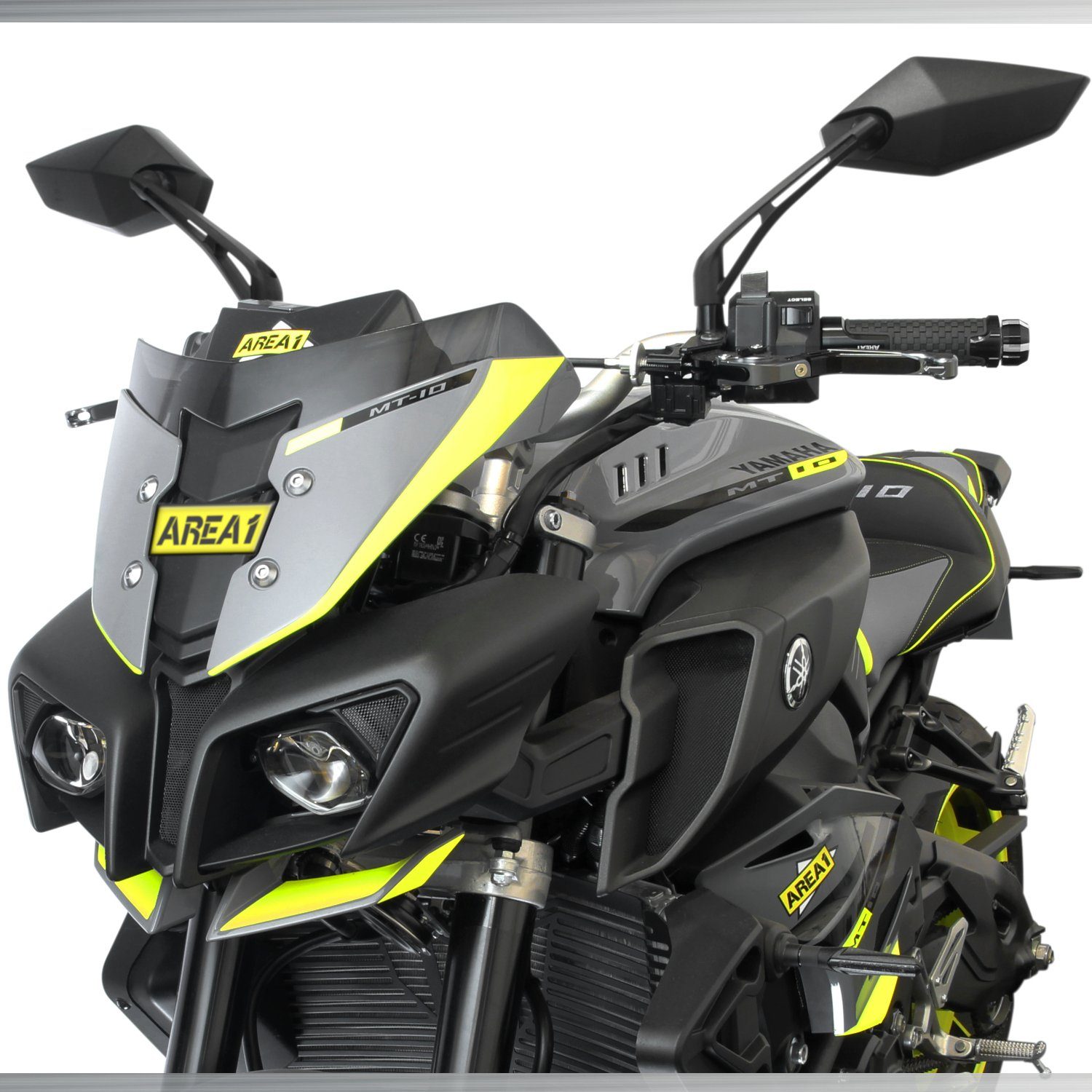 Area1 Motorradspiegel Motorrad, Motorroller Rückspiegel Set (E-geprüft, Inkl. 5 Adapter)