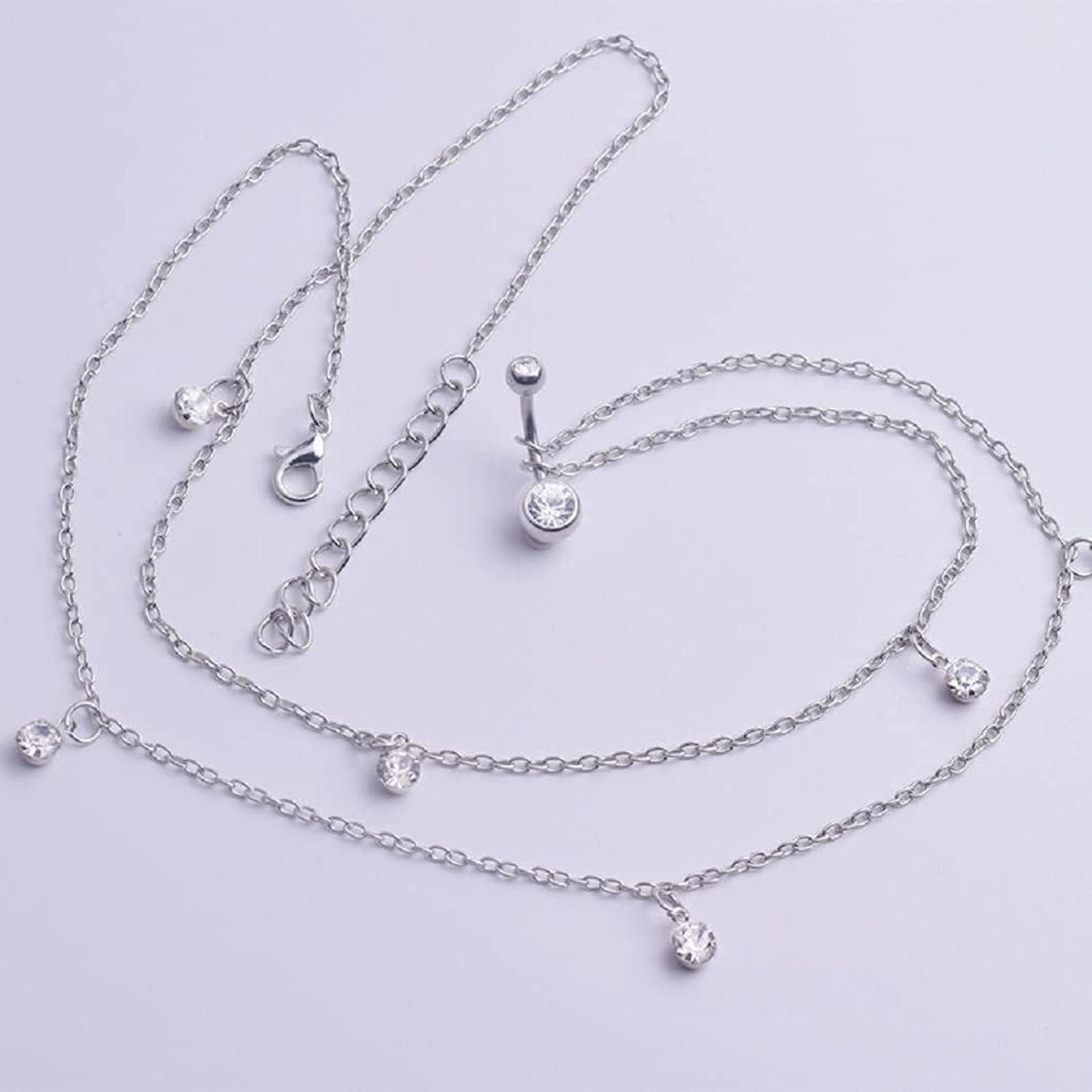 Crdifu Bauchnabelpiercing-Set Silber Bauchnabelpiercing 10mm Chirurgenstahl günstig online kaufen