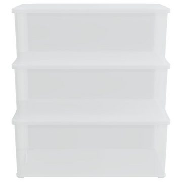 vidaXL Aufbewahrungsbox Aufbewahrungsboxen 3 Stk. Kunststoff 10 L Stapelbar (3 St)